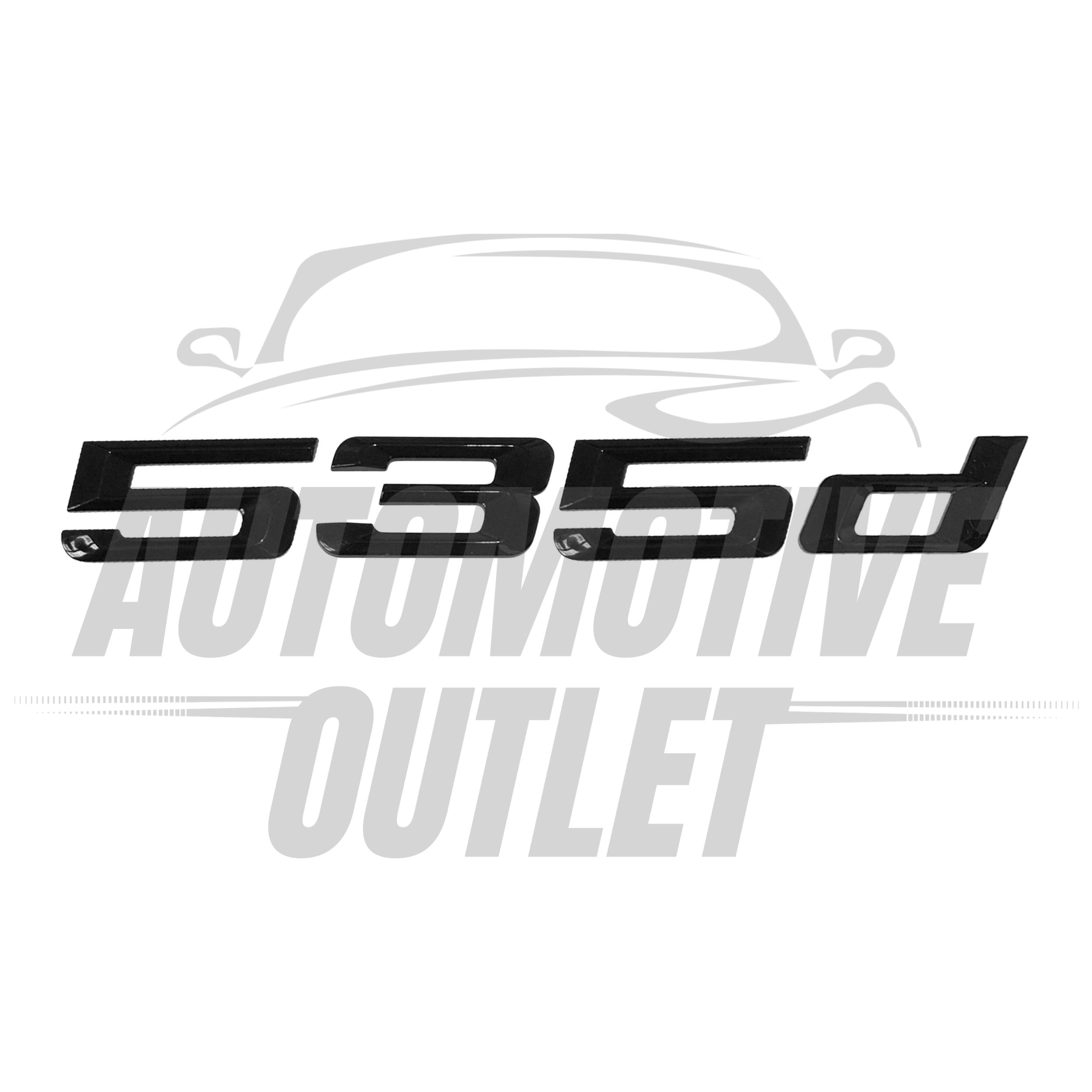 535d-GB Lettering Rear Boot Lid Trunk Badge Emblem For BMW 5 Series, Gloss Black 2