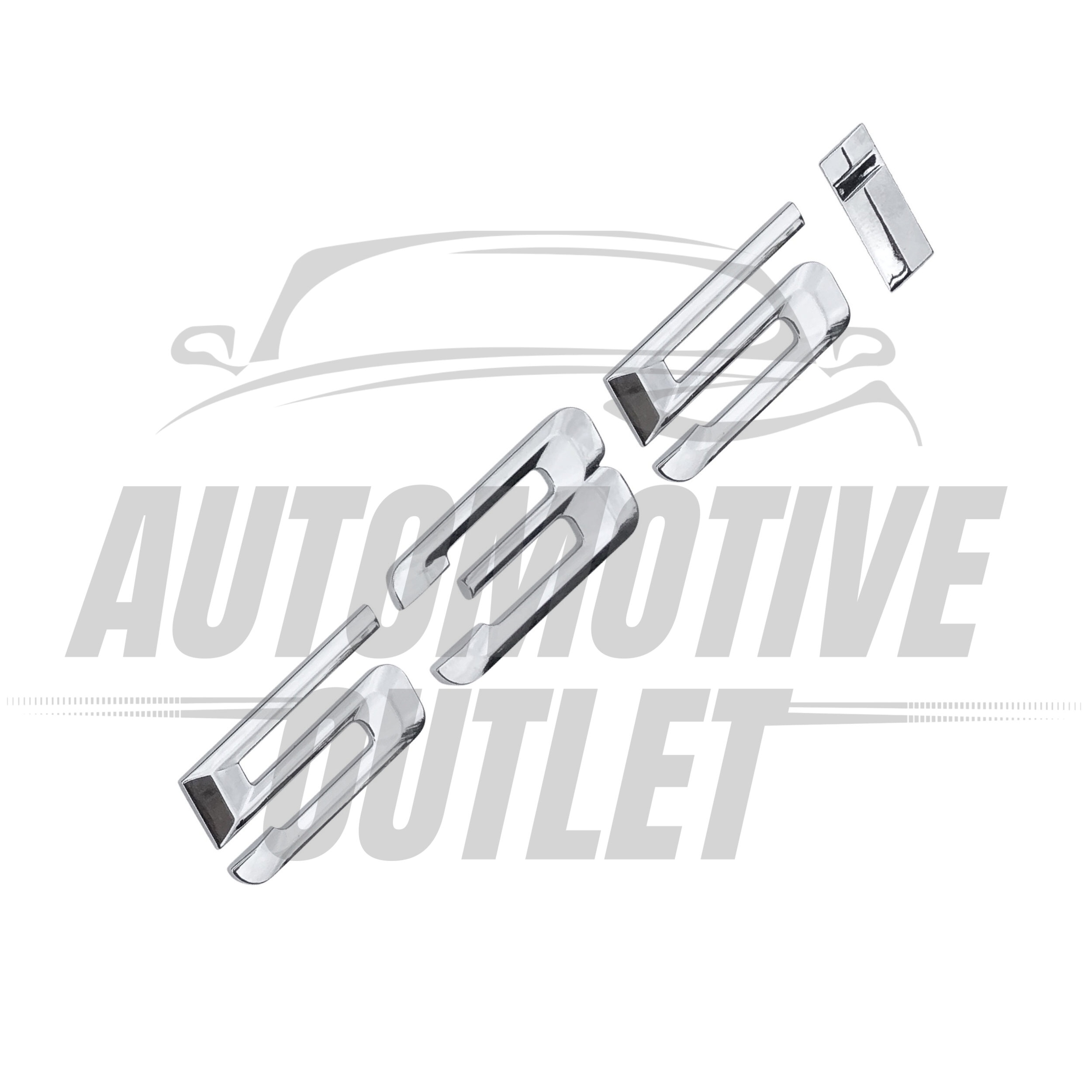 535i-CH Lettering Rear Boot Lid Trunk Badge Emblem For BMW 5 Series, Chrome 3