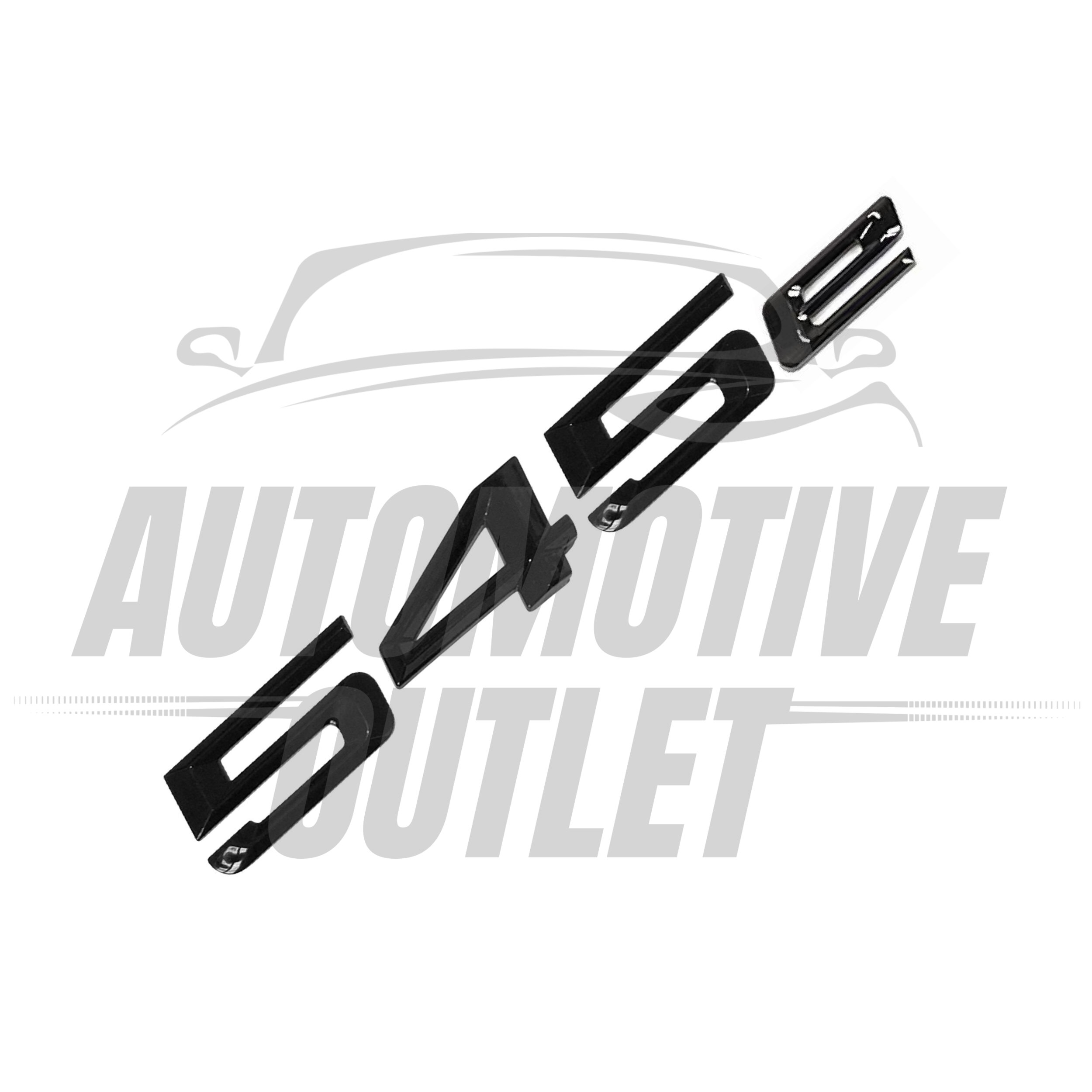 545e-GB Lettering Rear Boot Lid Trunk Badge Emblem For BMW 5 Series, Gloss Black 3
