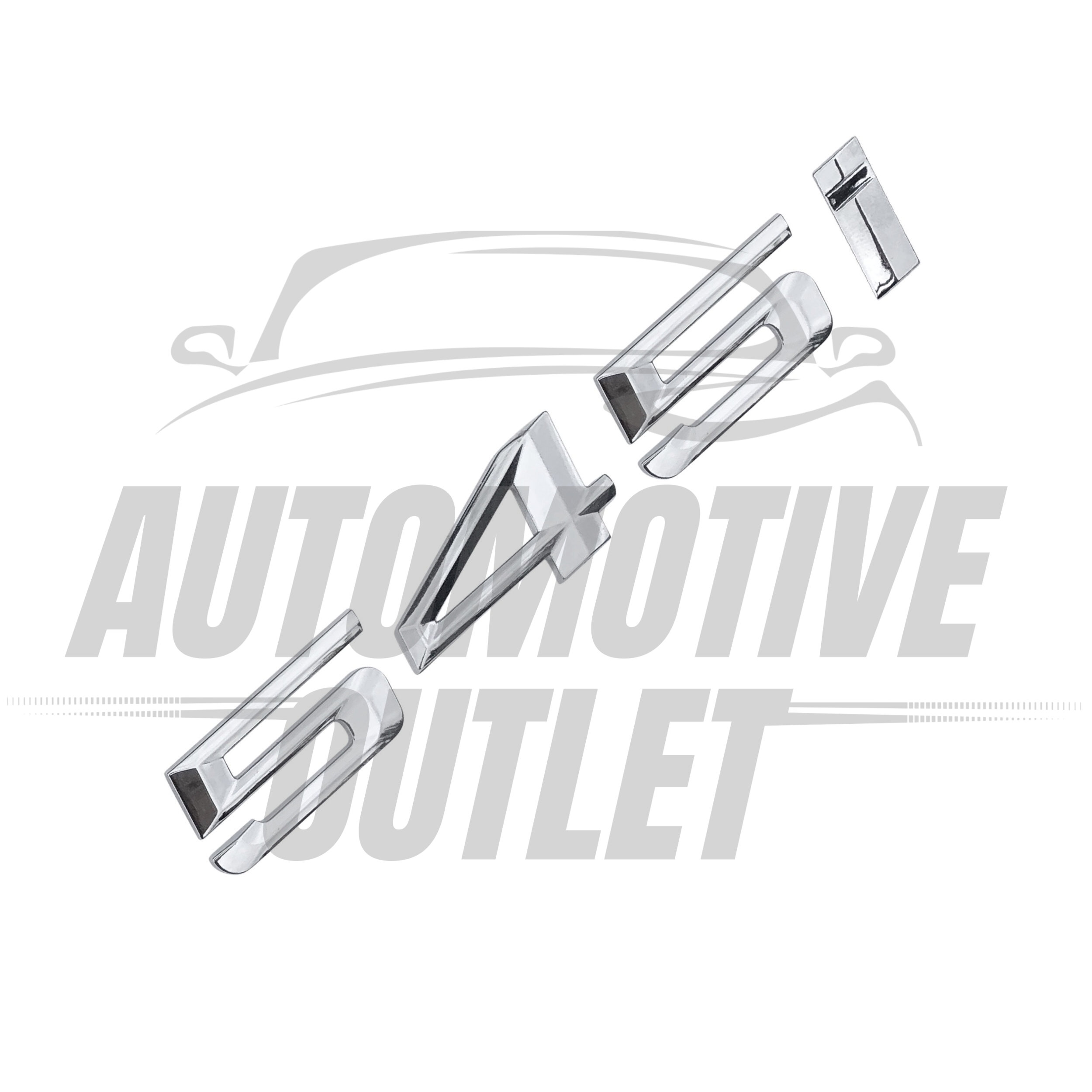 545i-CH Lettering Rear Boot Lid Trunk Badge Emblem For BMW 5 Series, Chrome 3