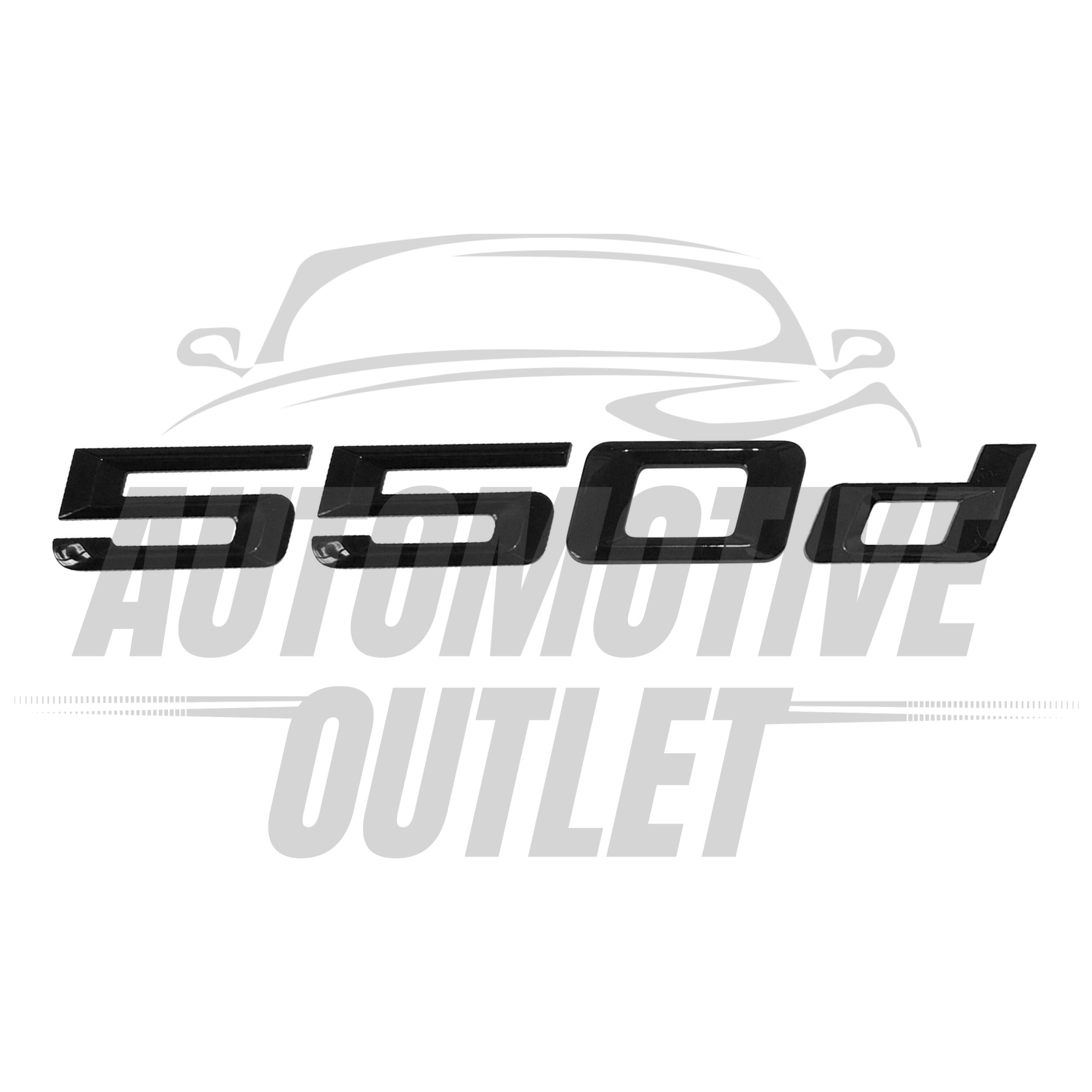 550d-GB Lettering Rear Boot Lid Trunk Badge Emblem For BMW 5 Series, Gloss Black 2