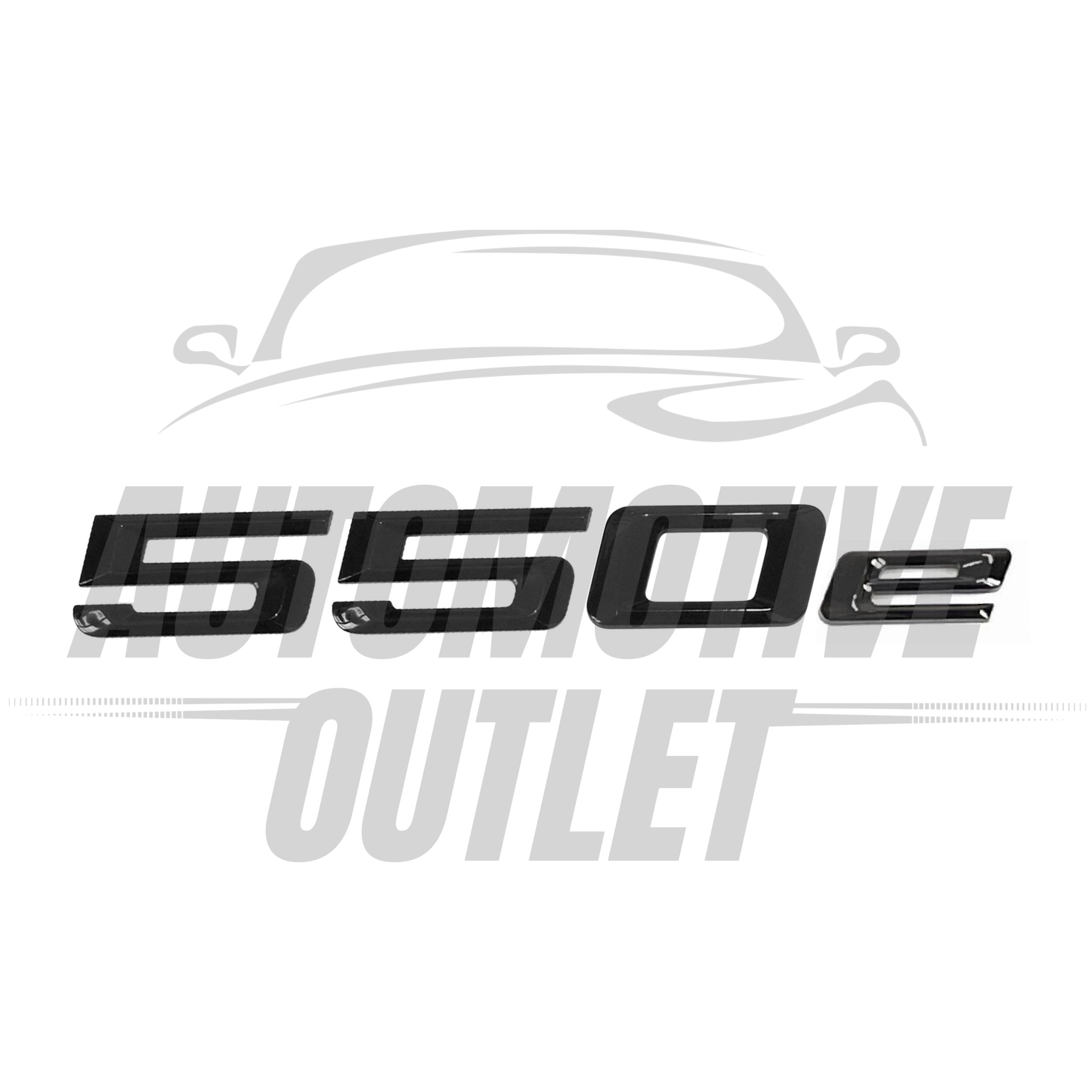 550e-GB Lettering Rear Boot Lid Trunk Badge Emblem For BMW 5 Series, Gloss Black 2