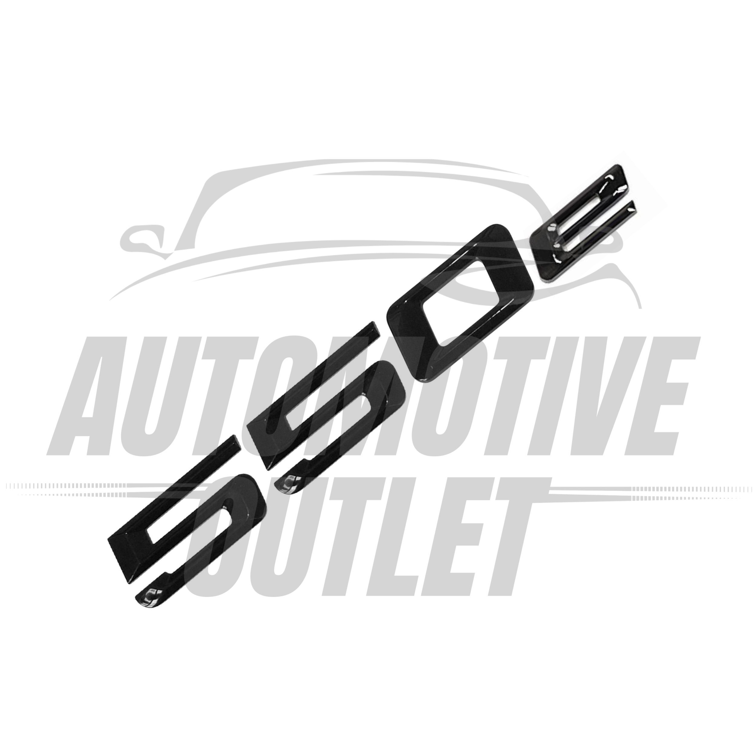 550e-GB Lettering Rear Boot Lid Trunk Badge Emblem For BMW 5 Series, Gloss Black 3