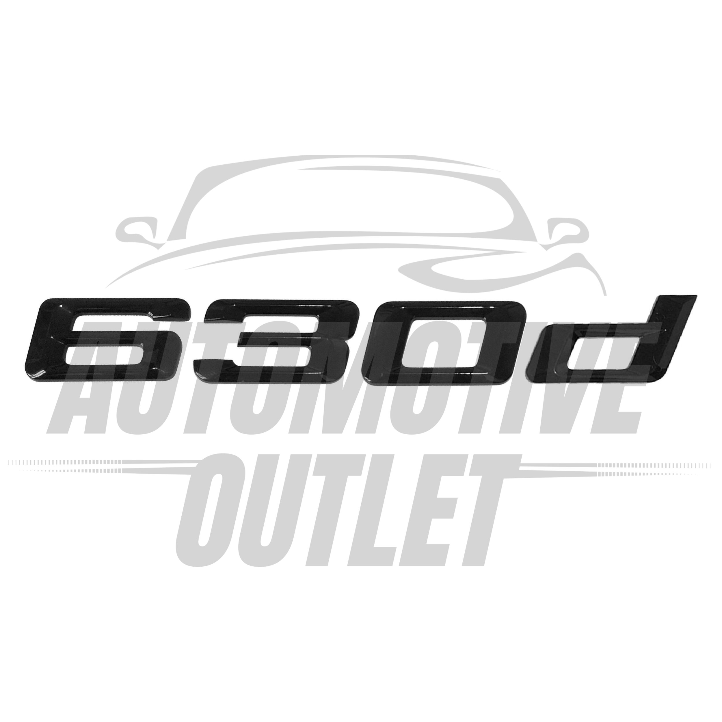 630d-GB Lettering Rear Boot Lid Trunk Badge Emblem For BMW 6 Series, Gloss Black 2