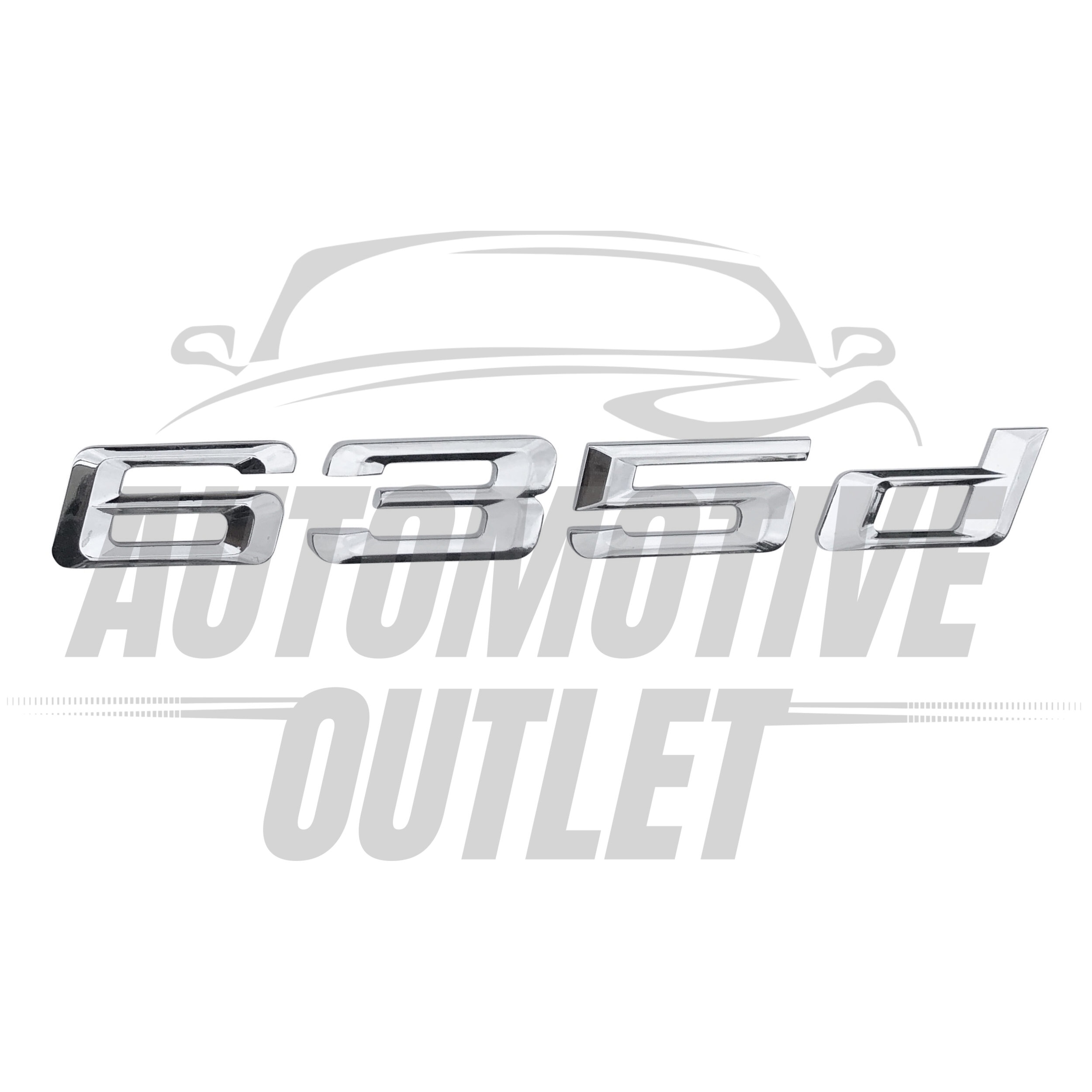 635d-CH Lettering Rear Boot Lid Trunk Badge Emblem For BMW 6 Series, Chrome 2