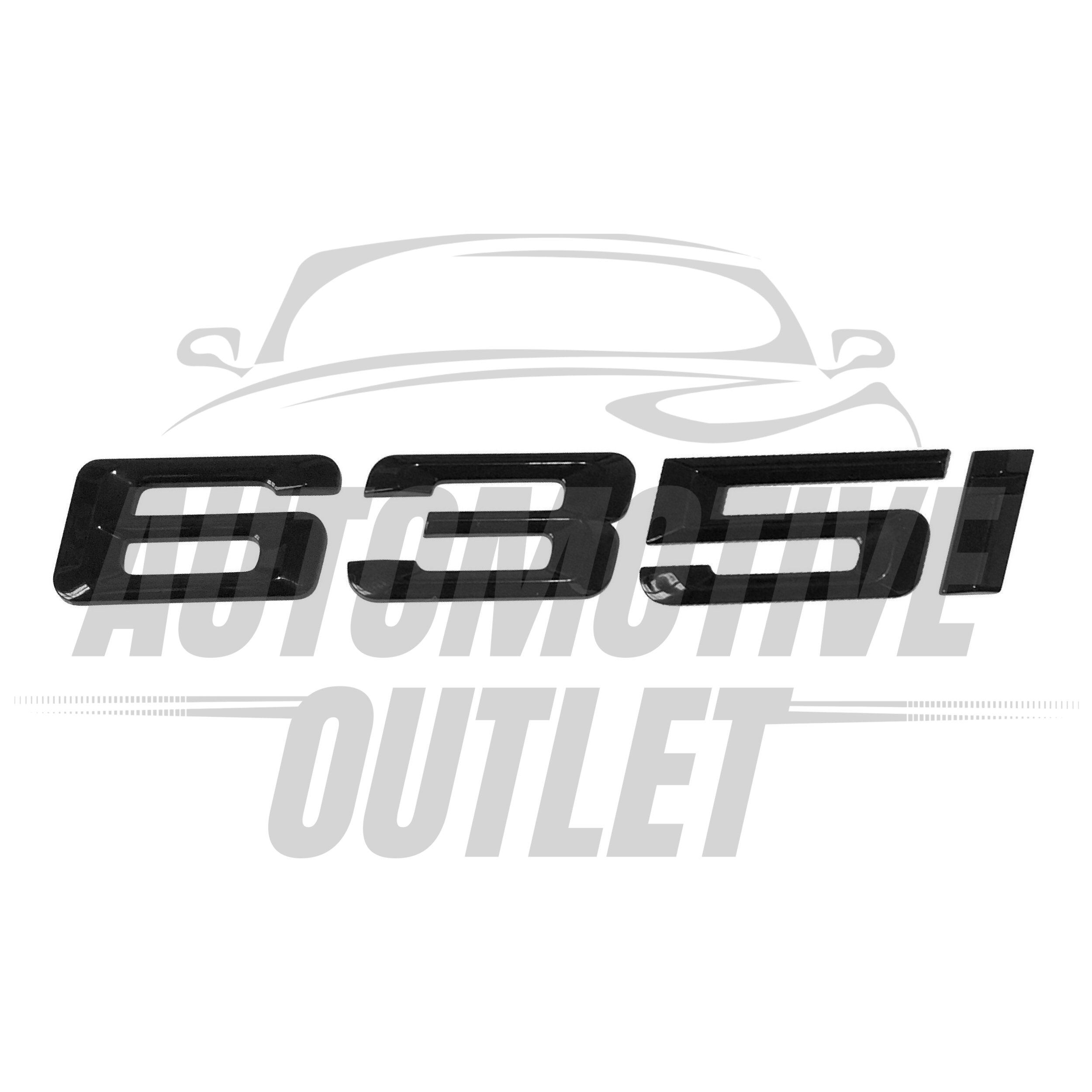 635i-GB Lettering Rear Boot Lid Trunk Badge Emblem For BMW 6 Series, Gloss Black 2