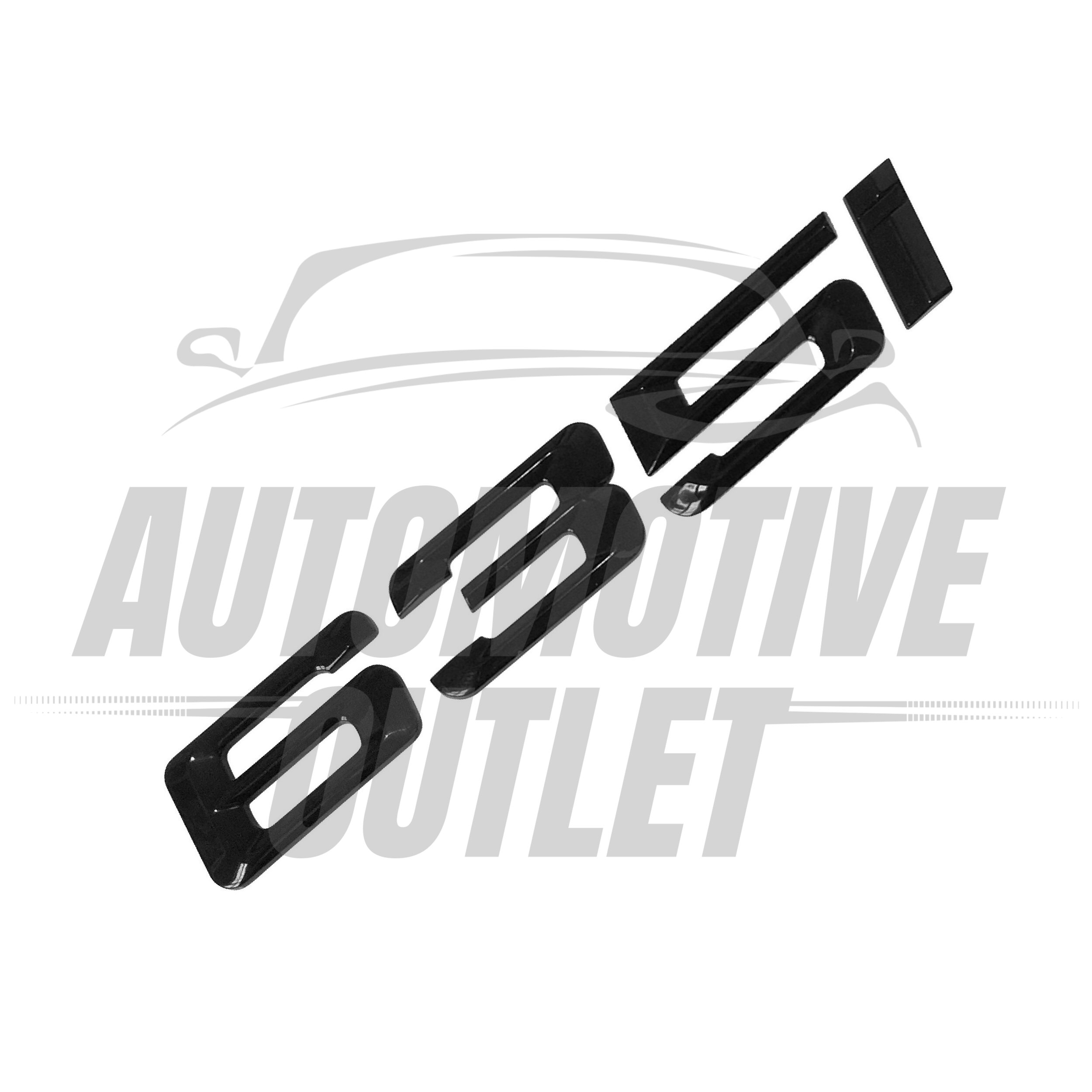 635i-GB Lettering Rear Boot Lid Trunk Badge Emblem For BMW 6 Series, Gloss Black 3