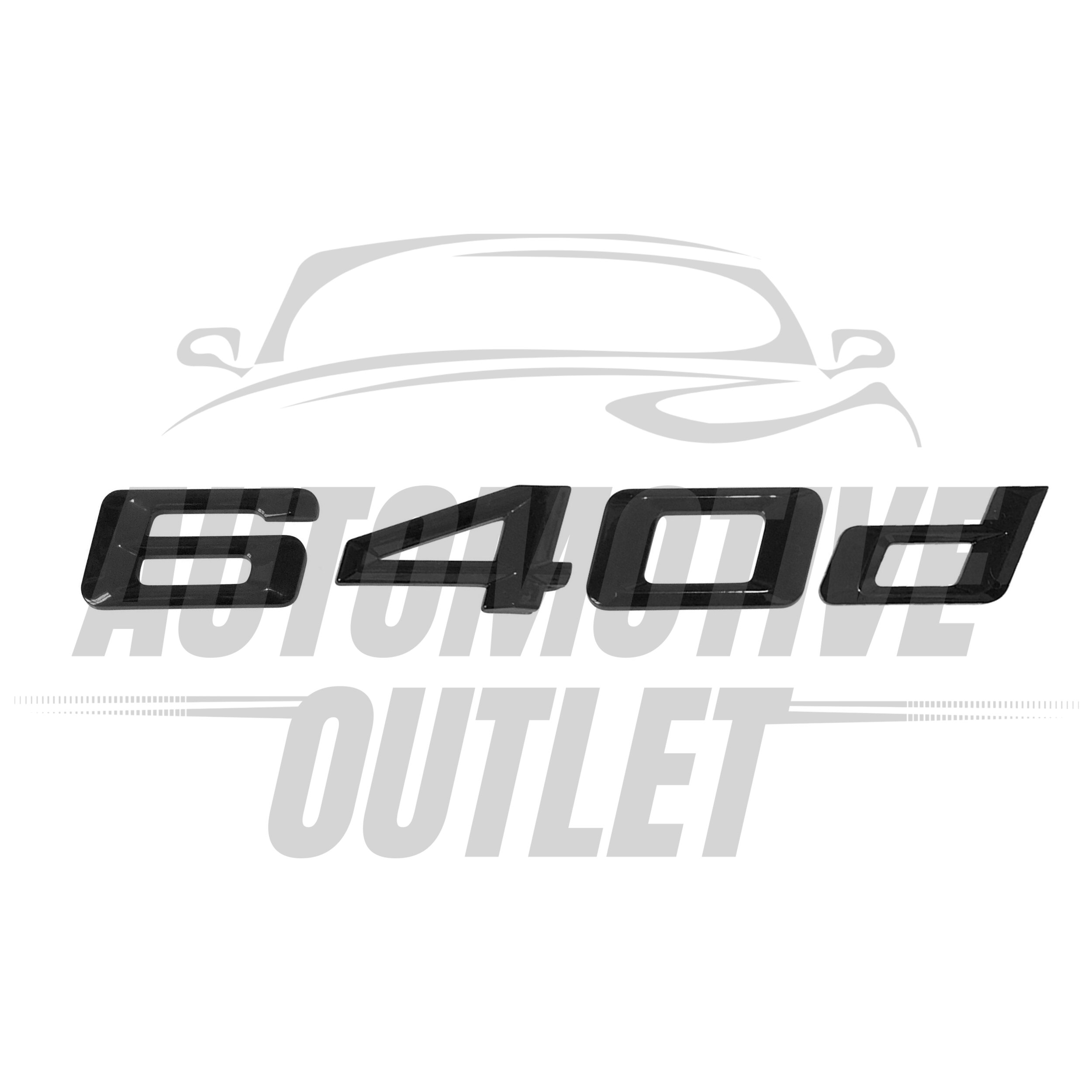 640d-GB Lettering Rear Boot Lid Trunk Badge Emblem For BMW 6 Series, Gloss Black 2