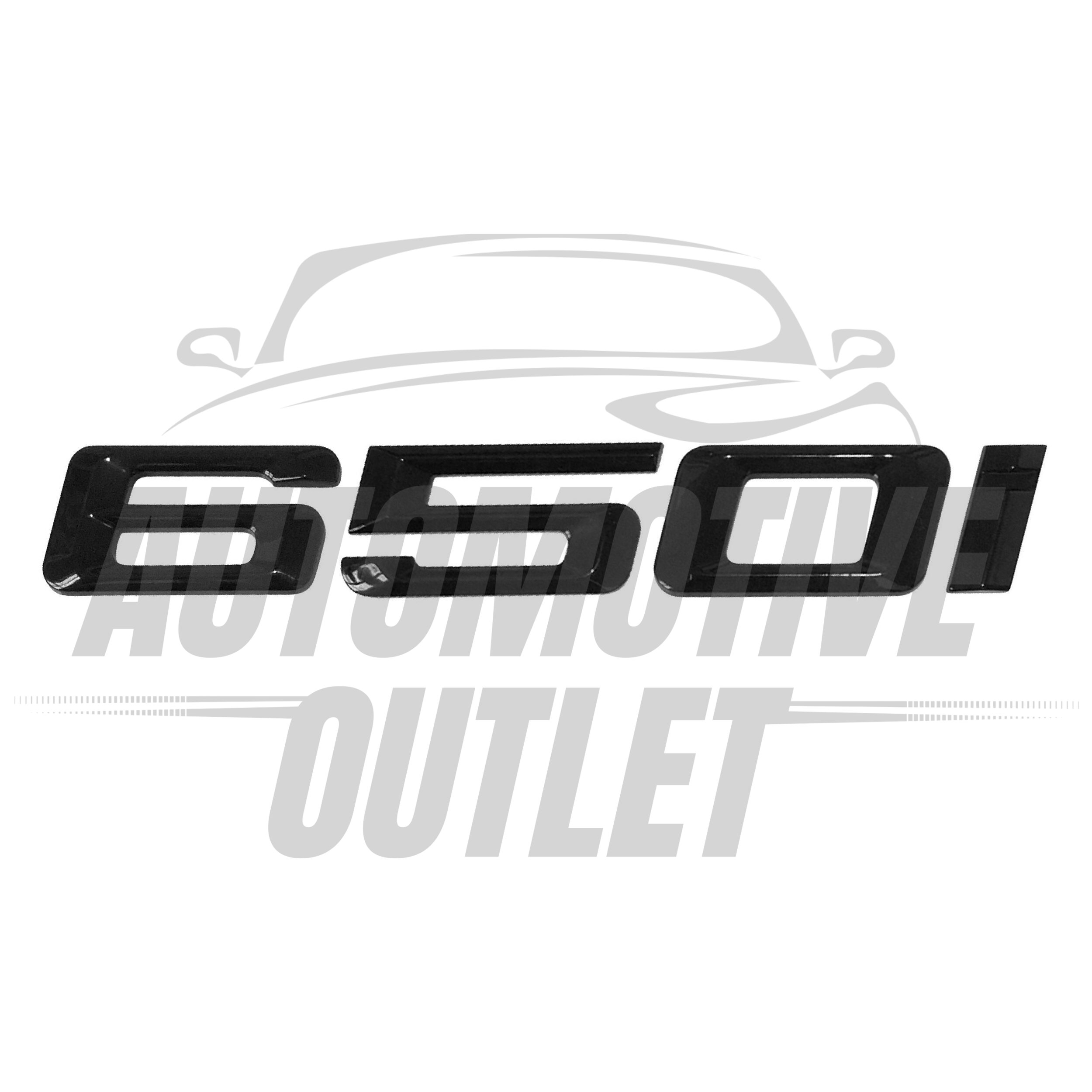 650i-GB Lettering Rear Boot Lid Trunk Badge Emblem For BMW 6 Series, Gloss Black 2