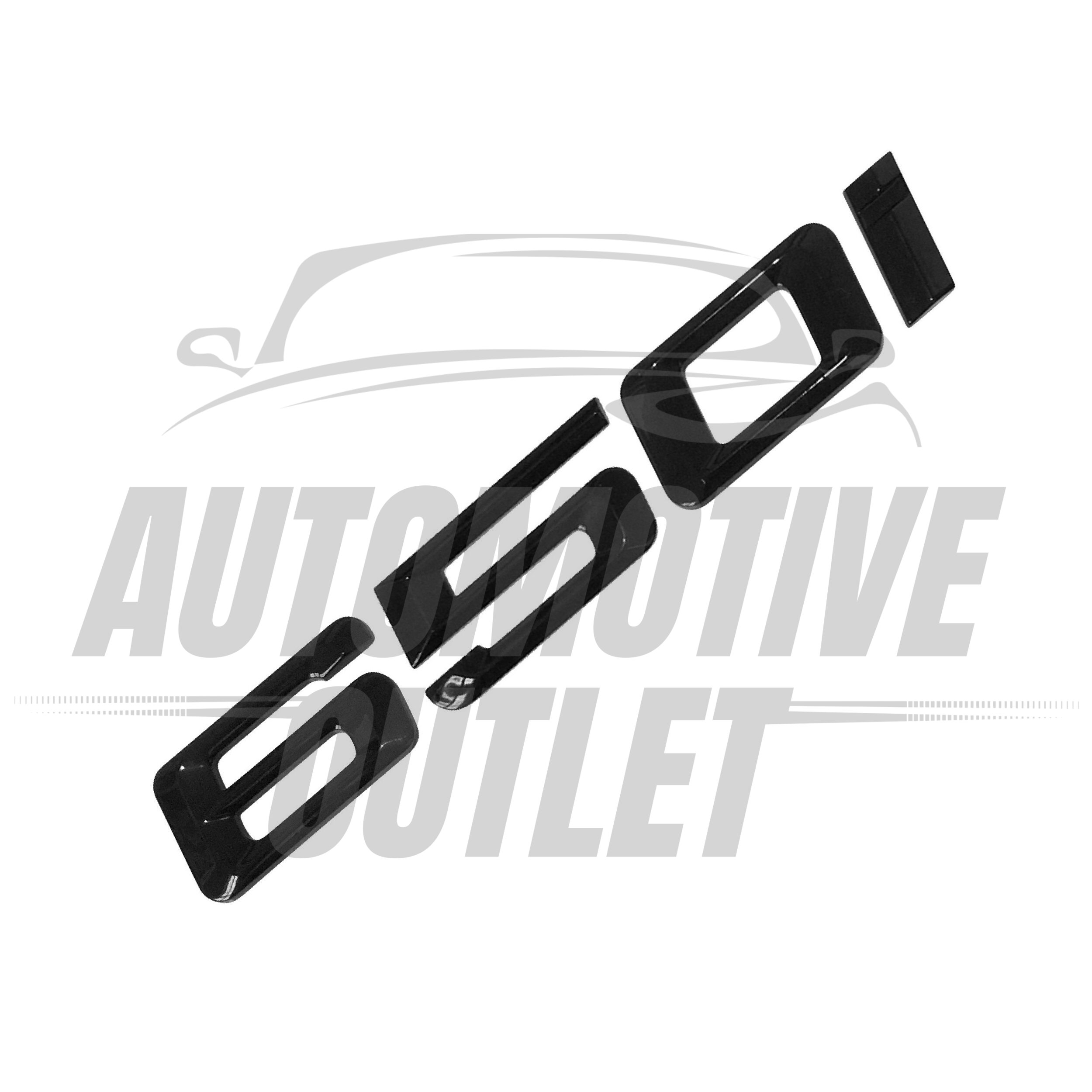 650i-GB Lettering Rear Boot Lid Trunk Badge Emblem For BMW 6 Series, Gloss Black 3
