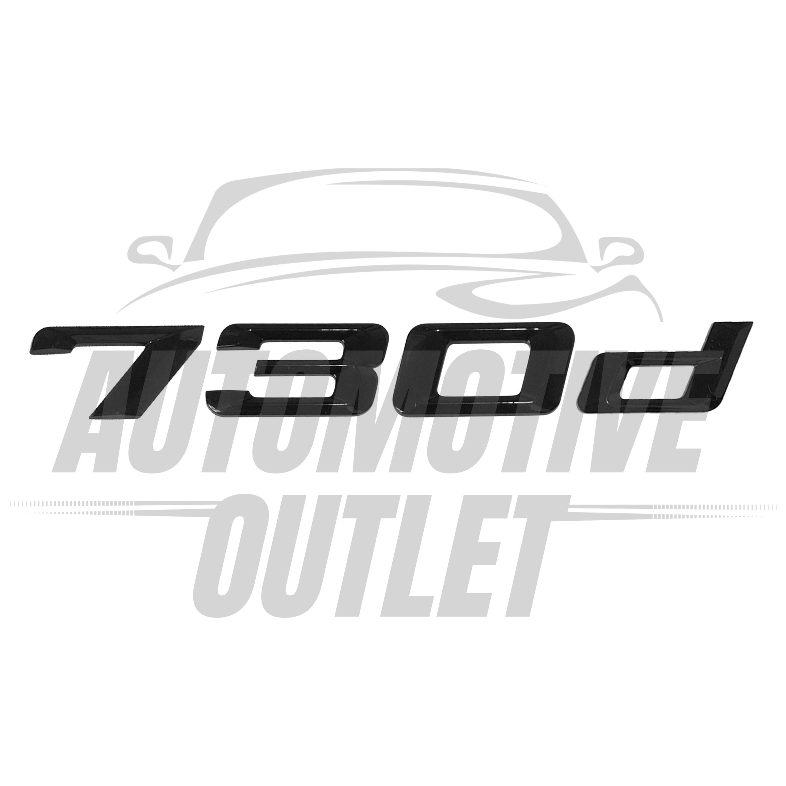 730d-GB Lettering Rear Boot Lid Trunk Badge Emblem For BMW 7 Series, Gloss Black 2