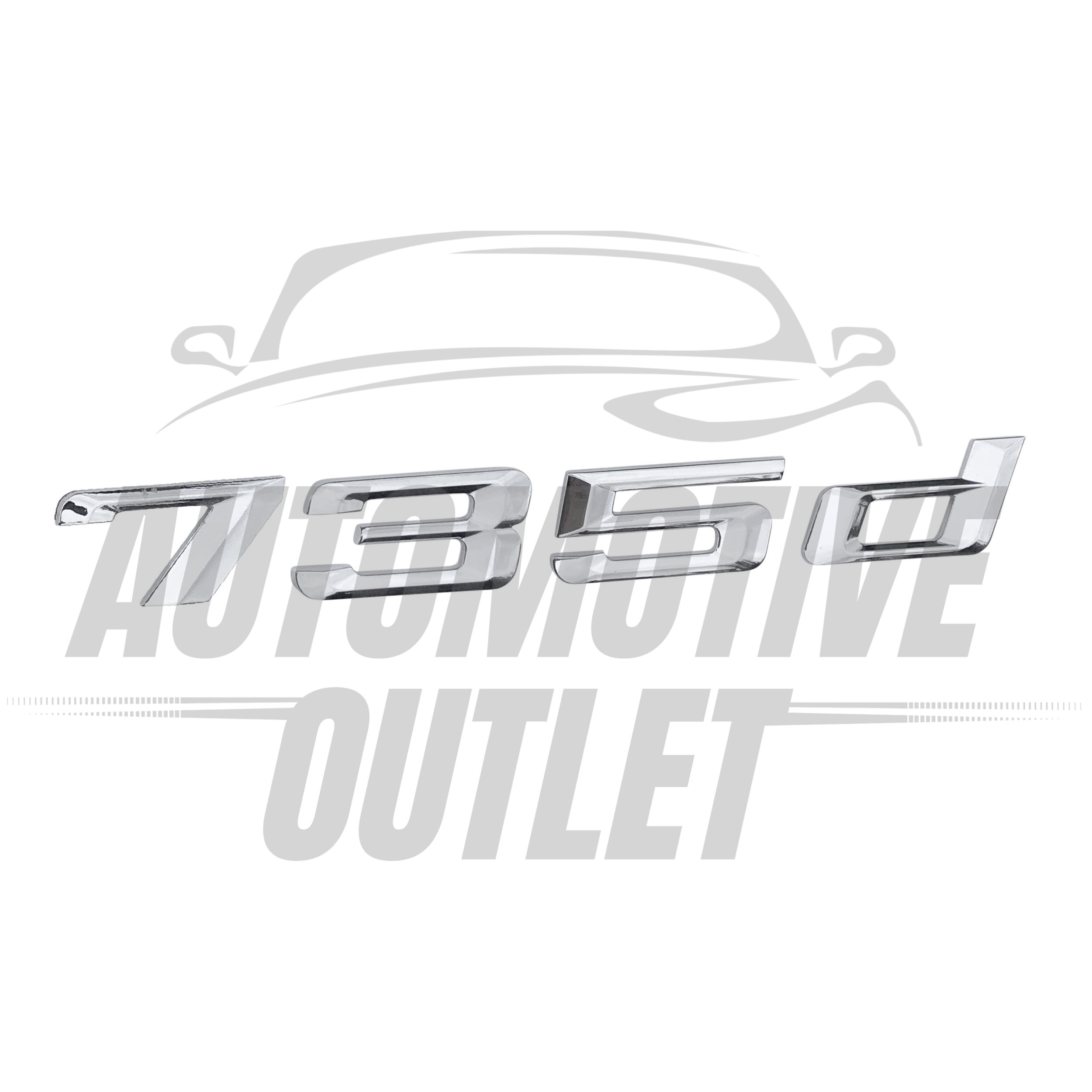 735D-CH Lettering Rear Boot Lid Trunk Badge Emblem For BMW 7 Series, Chrome 2