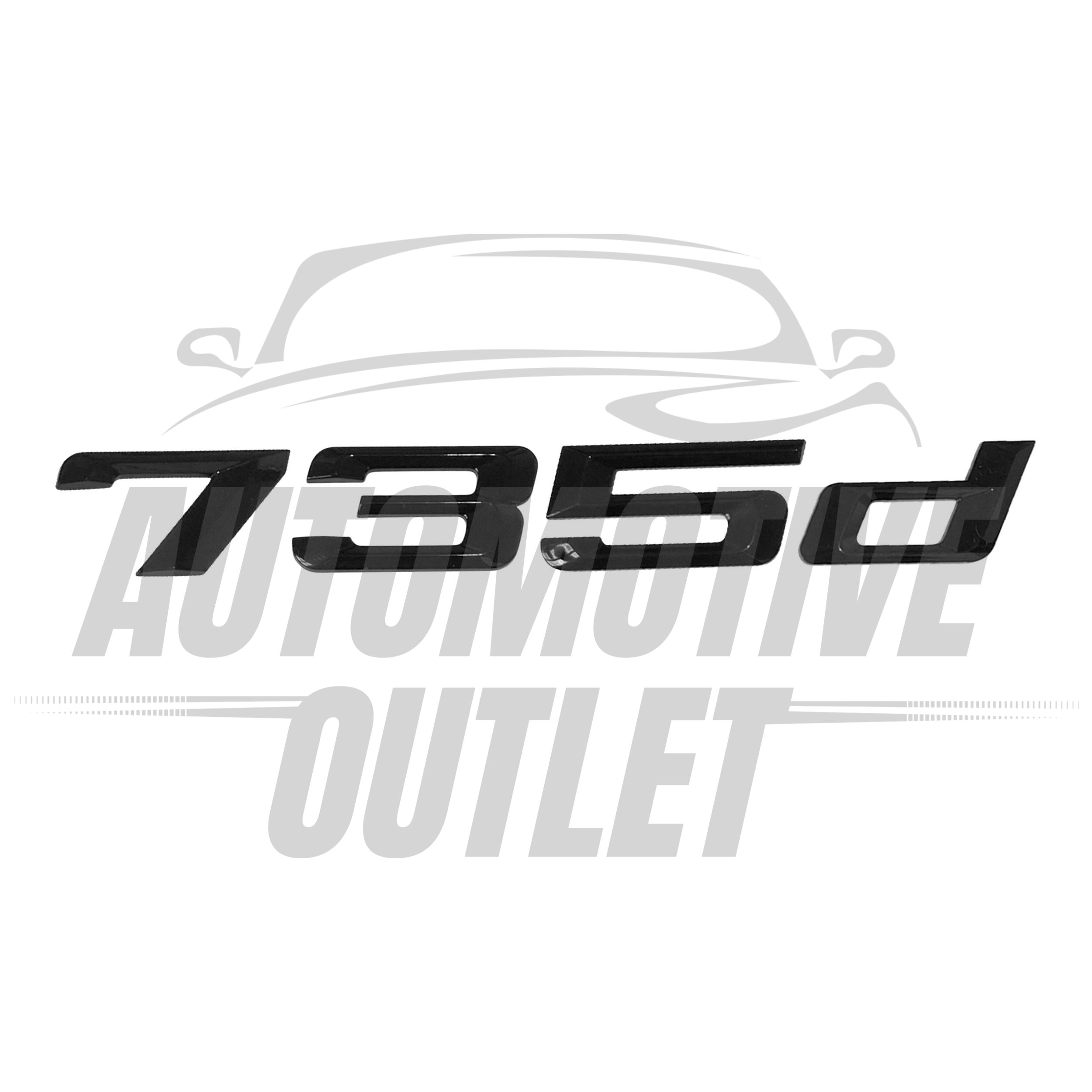 735d-GB Lettering Rear Boot Lid Trunk Badge Emblem For BMW 7 Series, Gloss Black 2