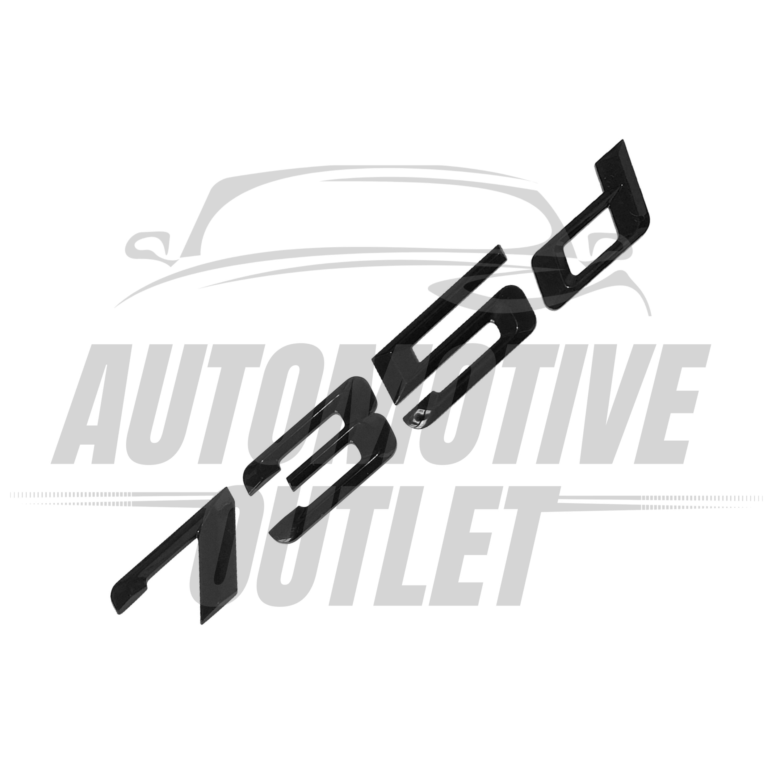 735d-GB Lettering Rear Boot Lid Trunk Badge Emblem For BMW 7 Series, Gloss Black 3