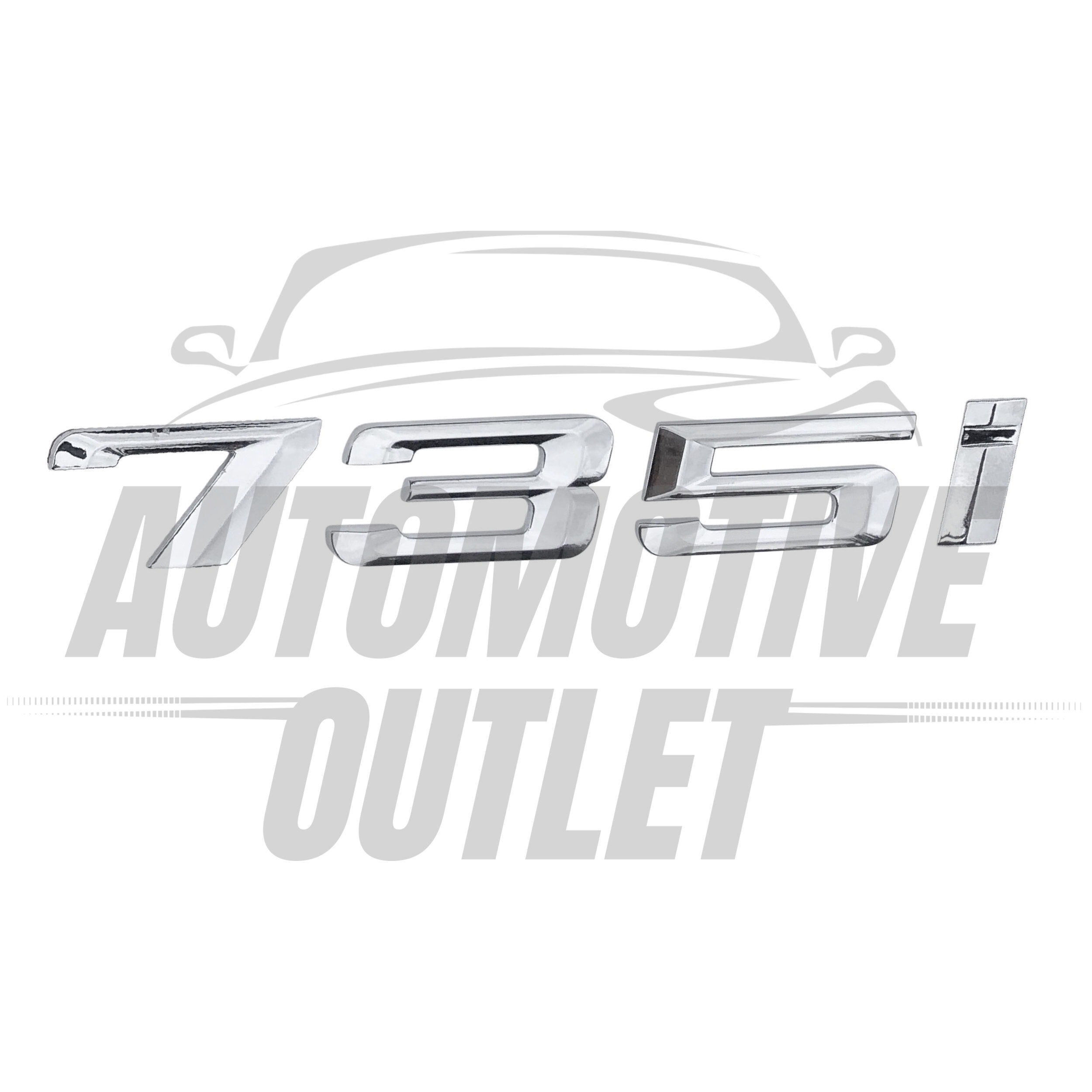 735I-CH Lettering Rear Boot Lid Trunk Badge Emblem For BMW 7 Series, Chrome 2