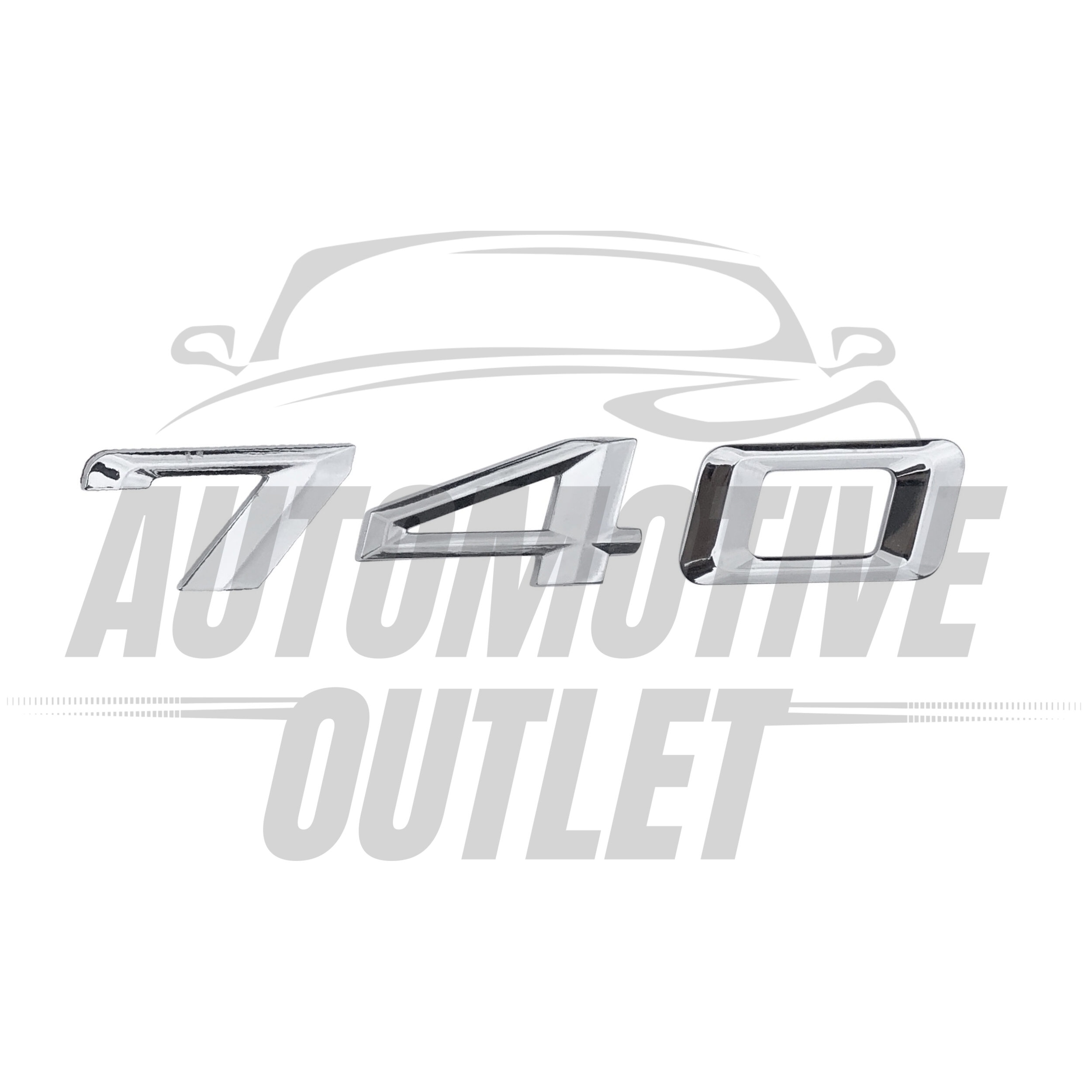 740-CH Lettering Rear Boot Lid Trunk Badge Emblem For BMW 7 Series, Chrome 2