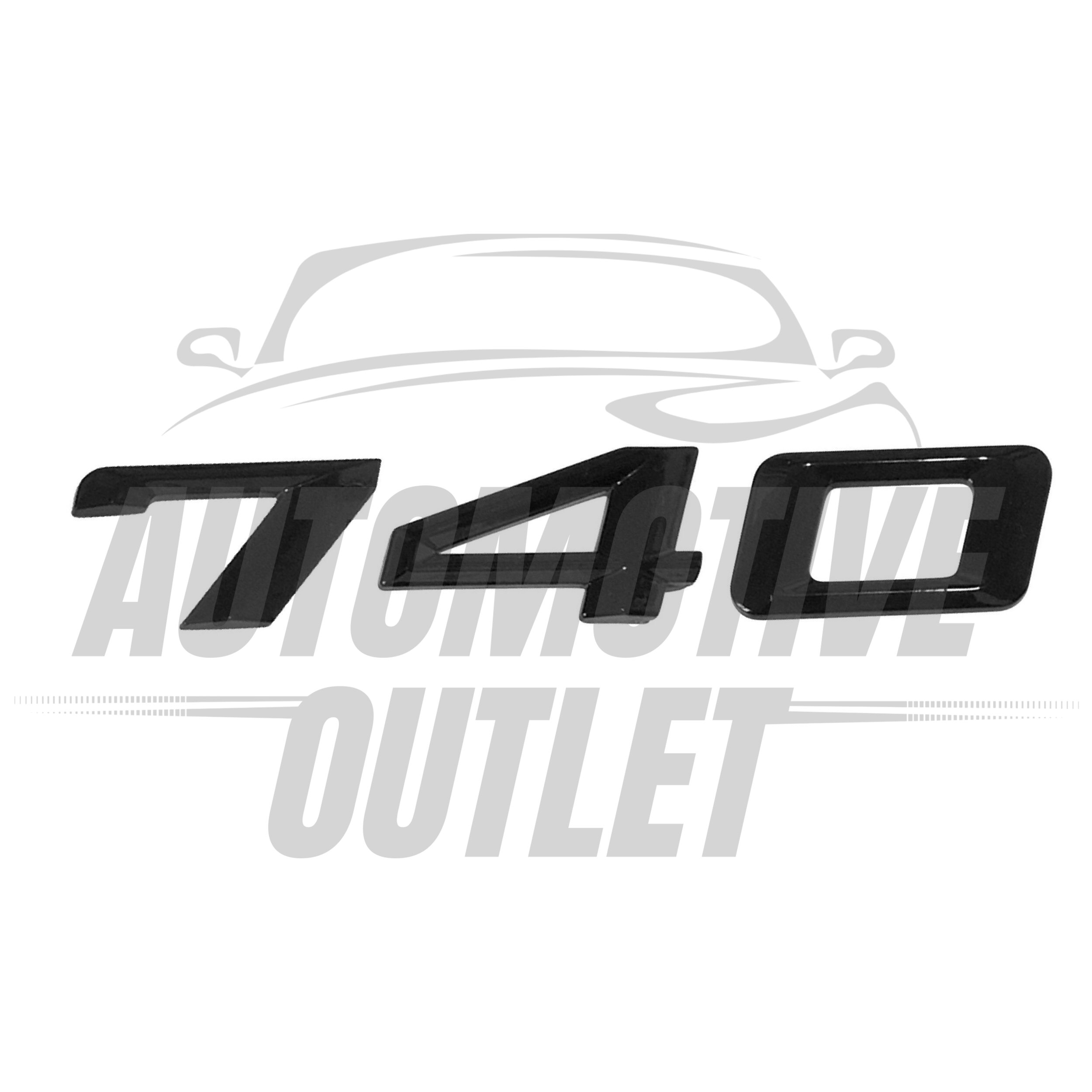 740-GB Lettering Rear Boot Lid Trunk Badge Emblem For BMW 7 Series, Gloss Black 2