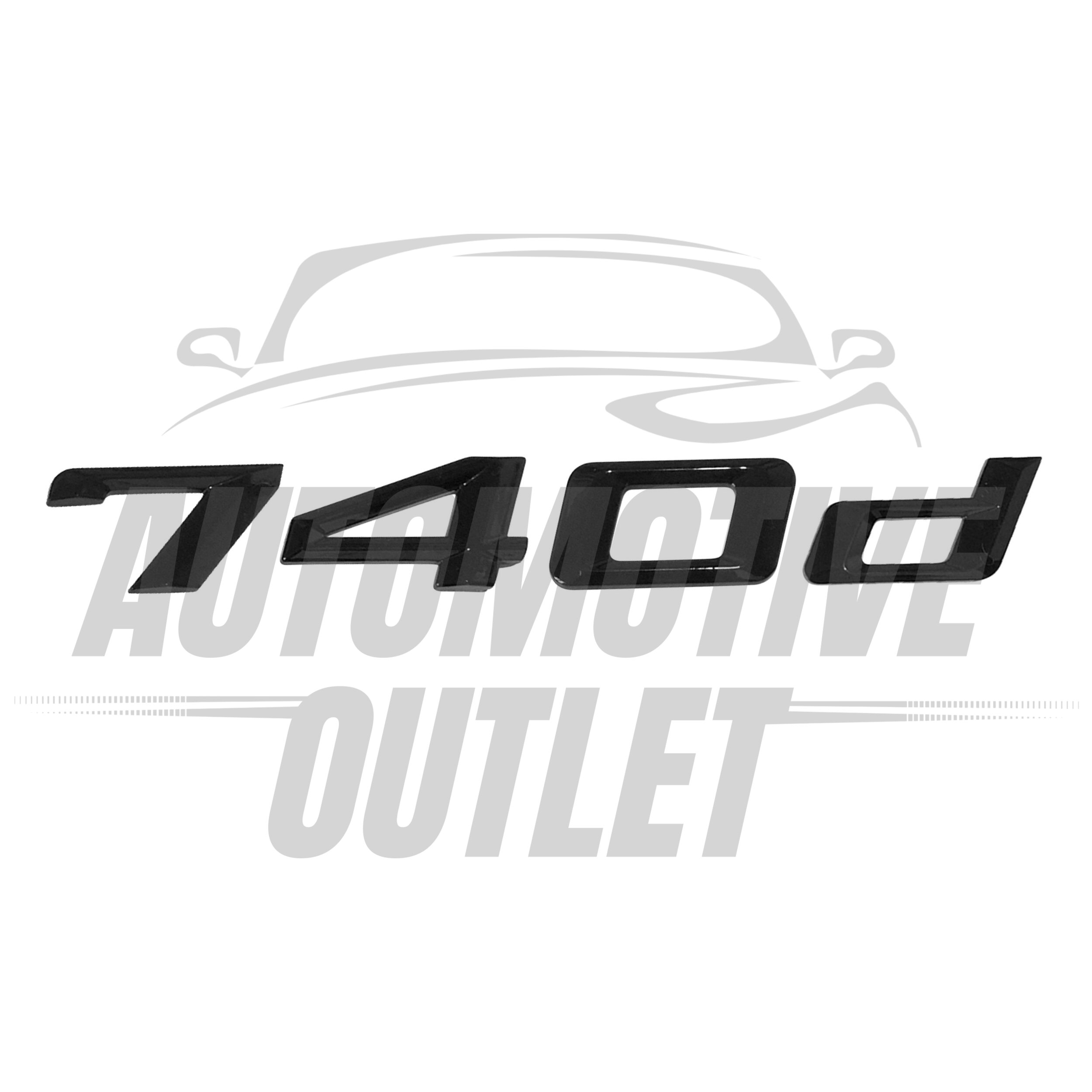 740d-GB Lettering Rear Boot Lid Trunk Badge Emblem For BMW 7 Series, Gloss Black 2