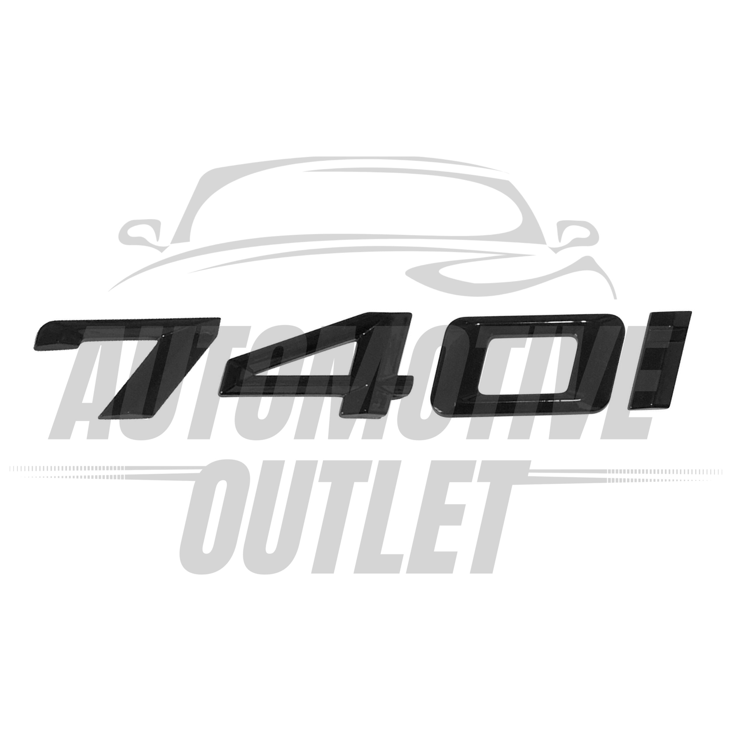 740i-GB Lettering Rear Boot Lid Trunk Badge Emblem For BMW 7 Series, Gloss Black 2
