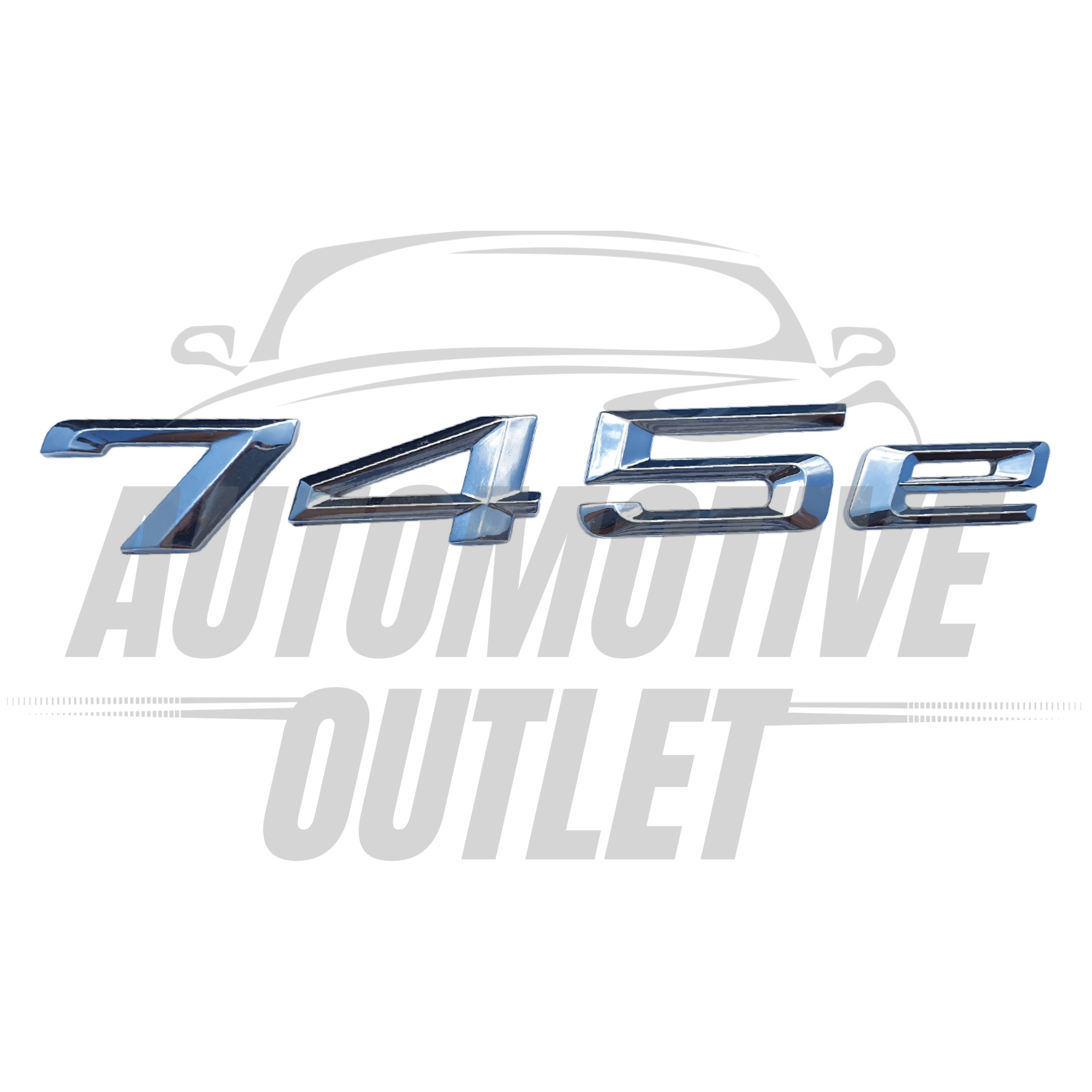 745E-CH Lettering Rear Boot Lid Trunk Badge Emblem For BMW 7 Series, Chrome 2