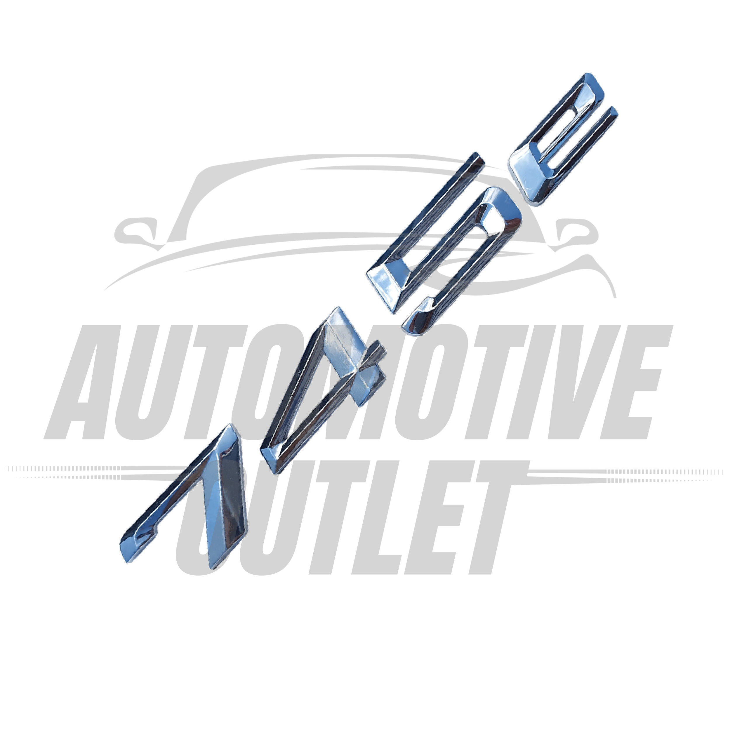 745E-CH Lettering Rear Boot Lid Trunk Badge Emblem For BMW 7 Series, Chrome 3