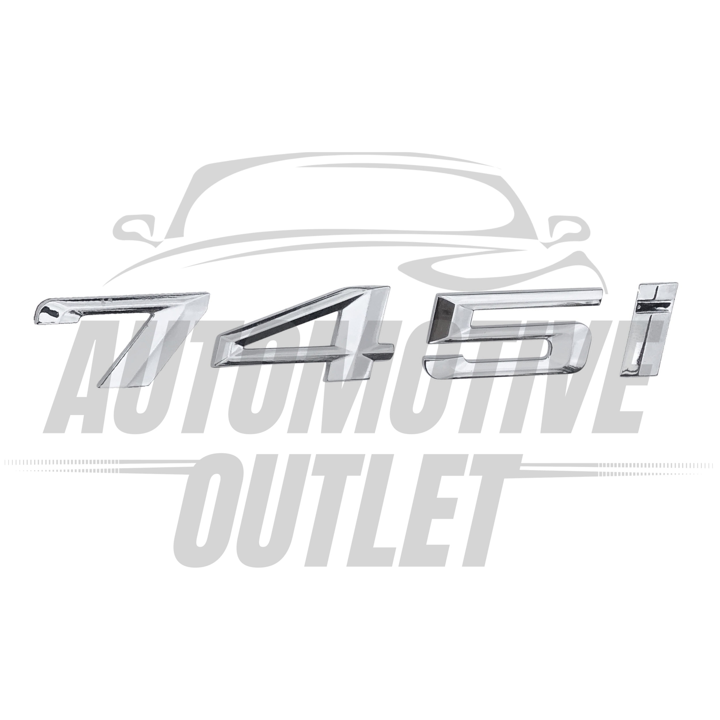 745i-CH Lettering Rear Boot Lid Trunk Badge Emblem For BMW 7 Series, Chrome 2
