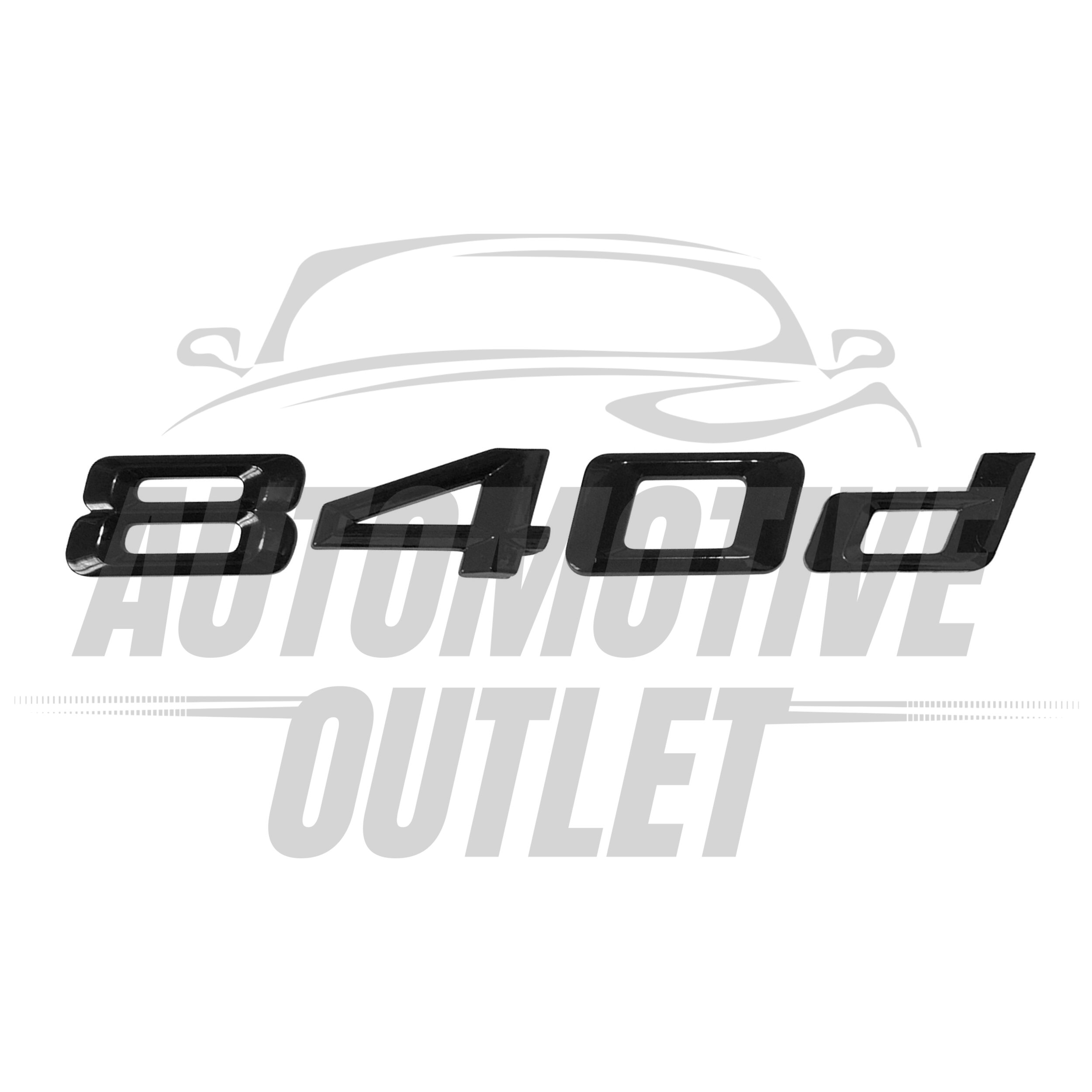 840d-GB Lettering Rear Boot Lid Trunk Badge Emblem For BMW 8 Series, Gloss Black 2