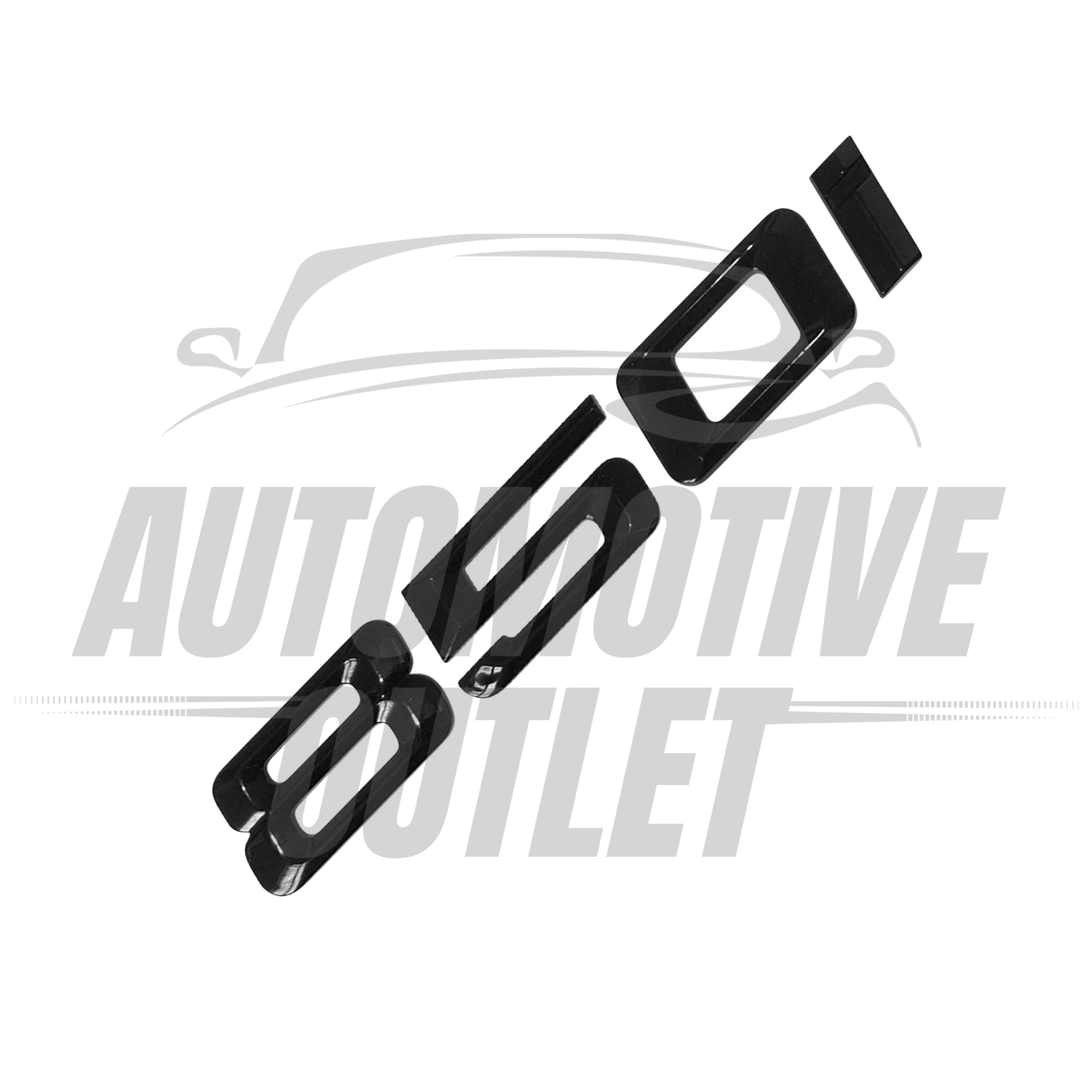 850i-GB Lettering Rear Boot Lid Trunk Badge Emblem For BMW 8 Series, Gloss Black 3