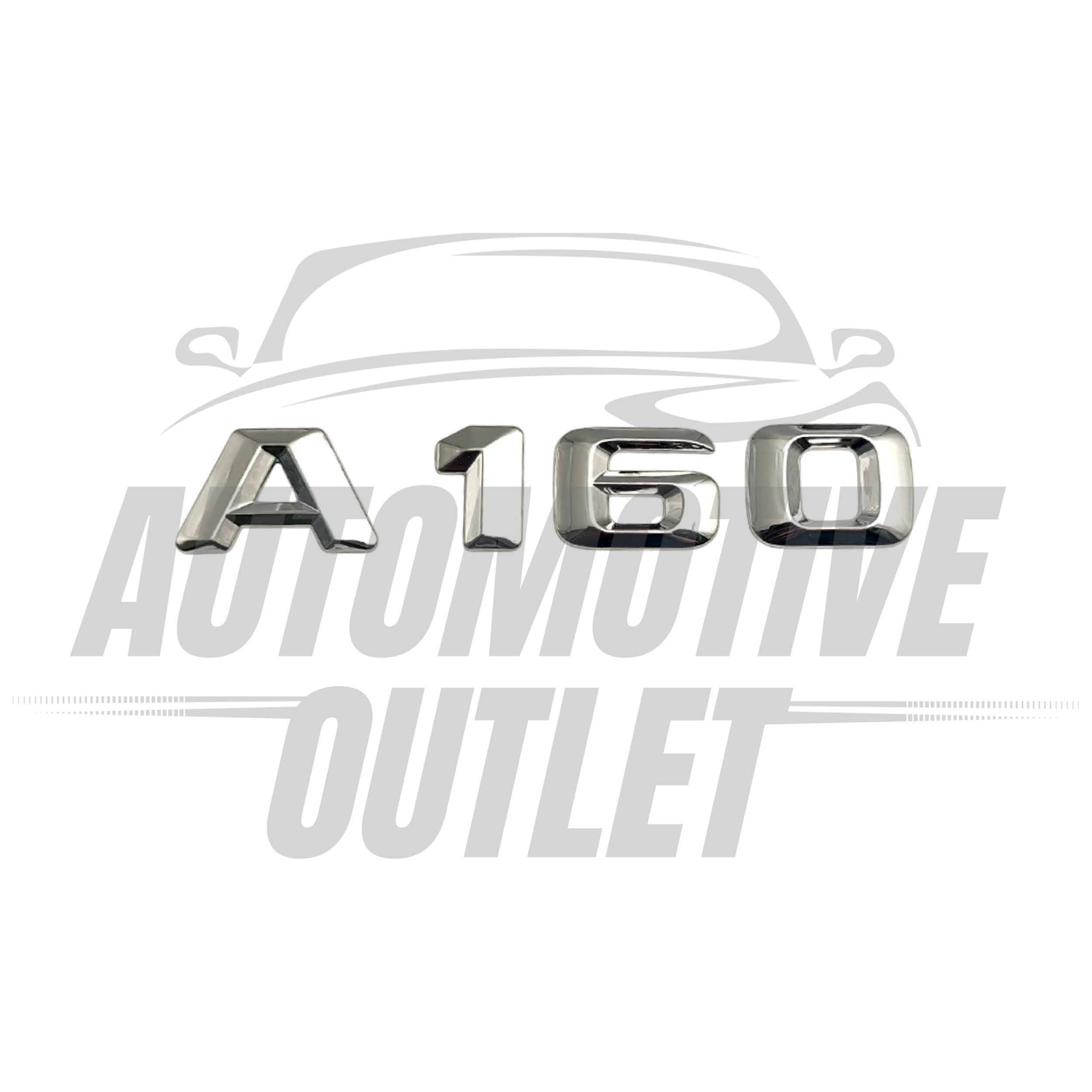 A160-CH Lettering Rear Boot Lid Trunk Badge Emblem For Mercedes-Benz A-Class, Chrome 2