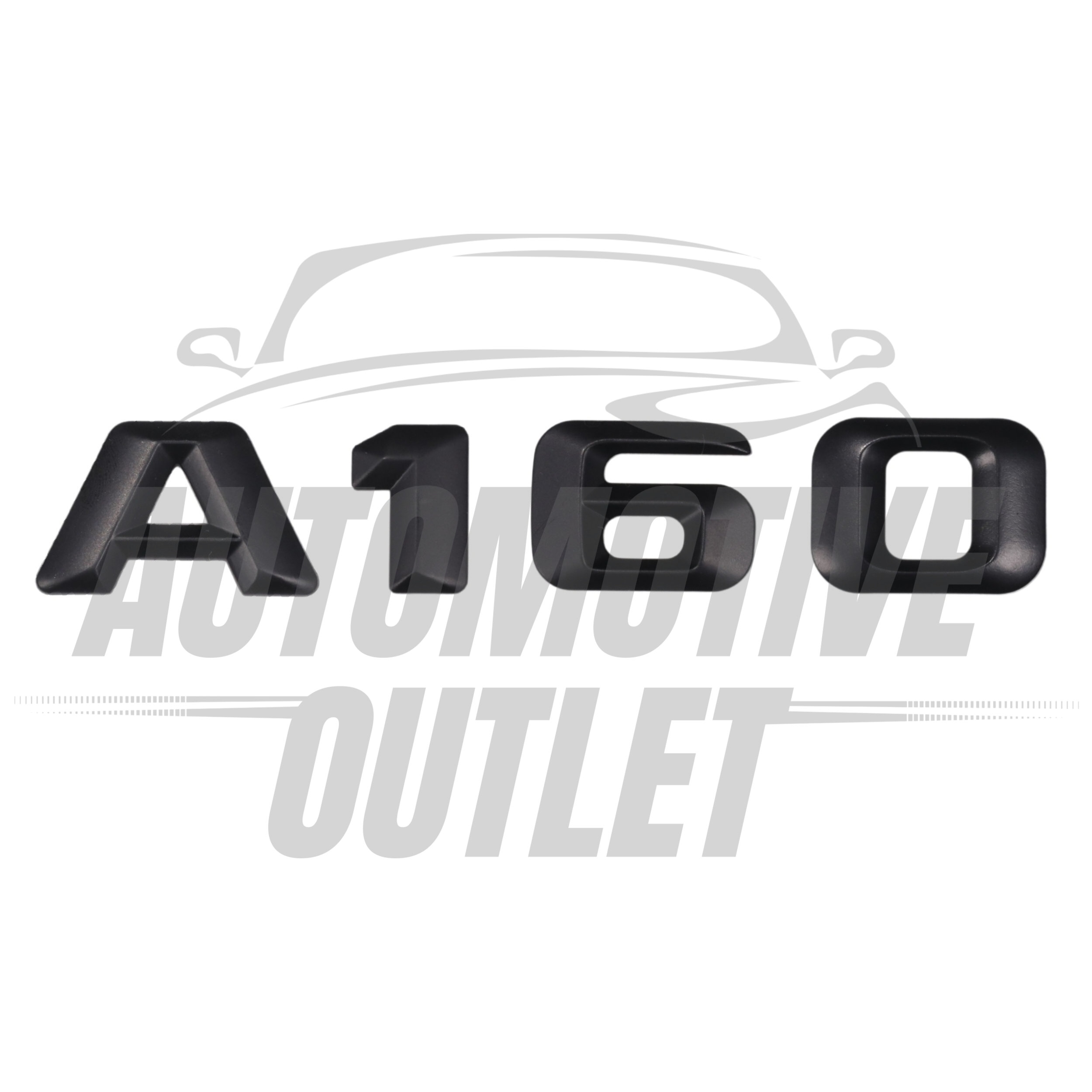 A160-MB Lettering Rear Boot Lid Trunk Badge Emblem For Mercedes-Benz A-Class, Matt Black 2