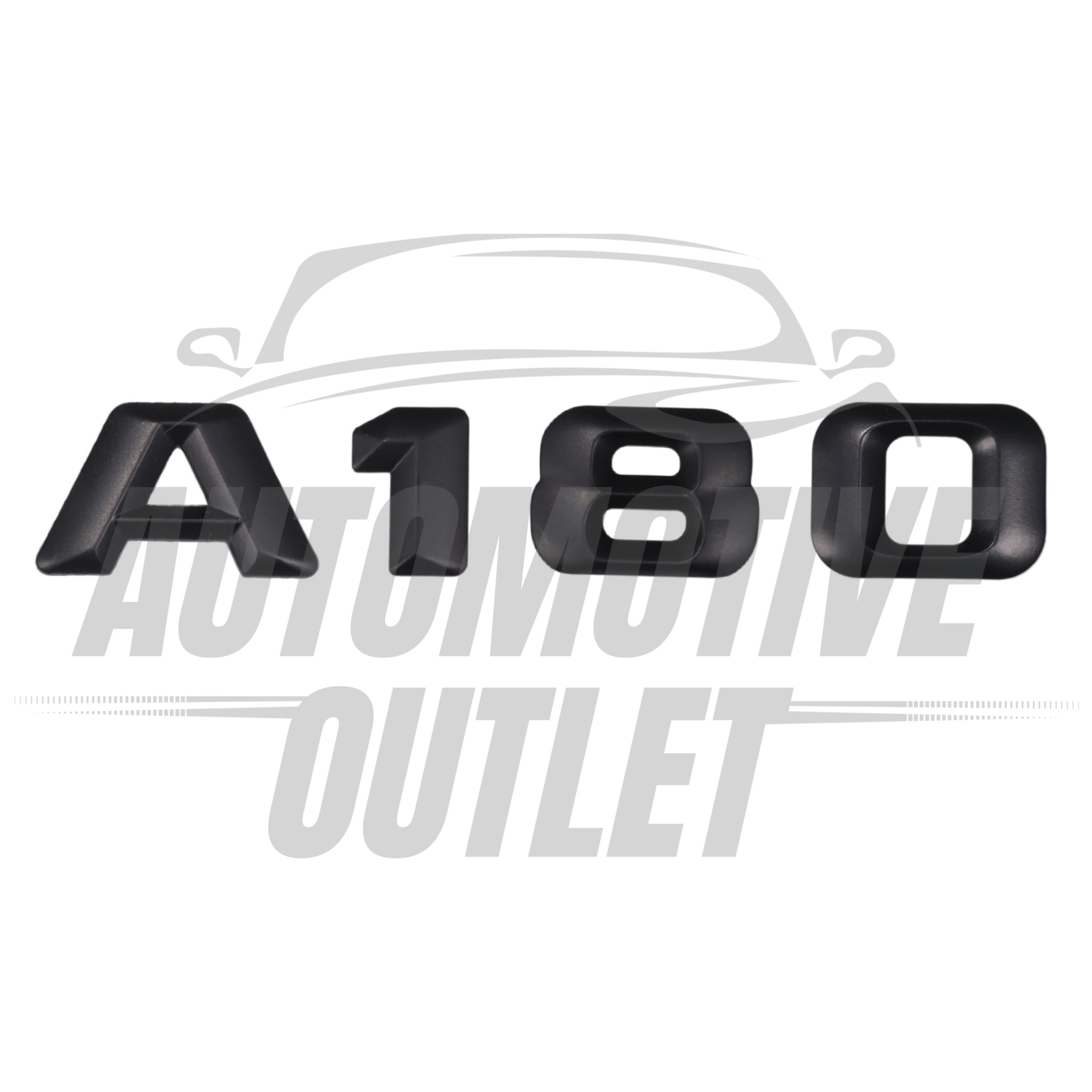 A180-MB Lettering Rear Boot Lid Trunk Badge Emblem For Mercedes-Benz A-Class, Matt Black 2