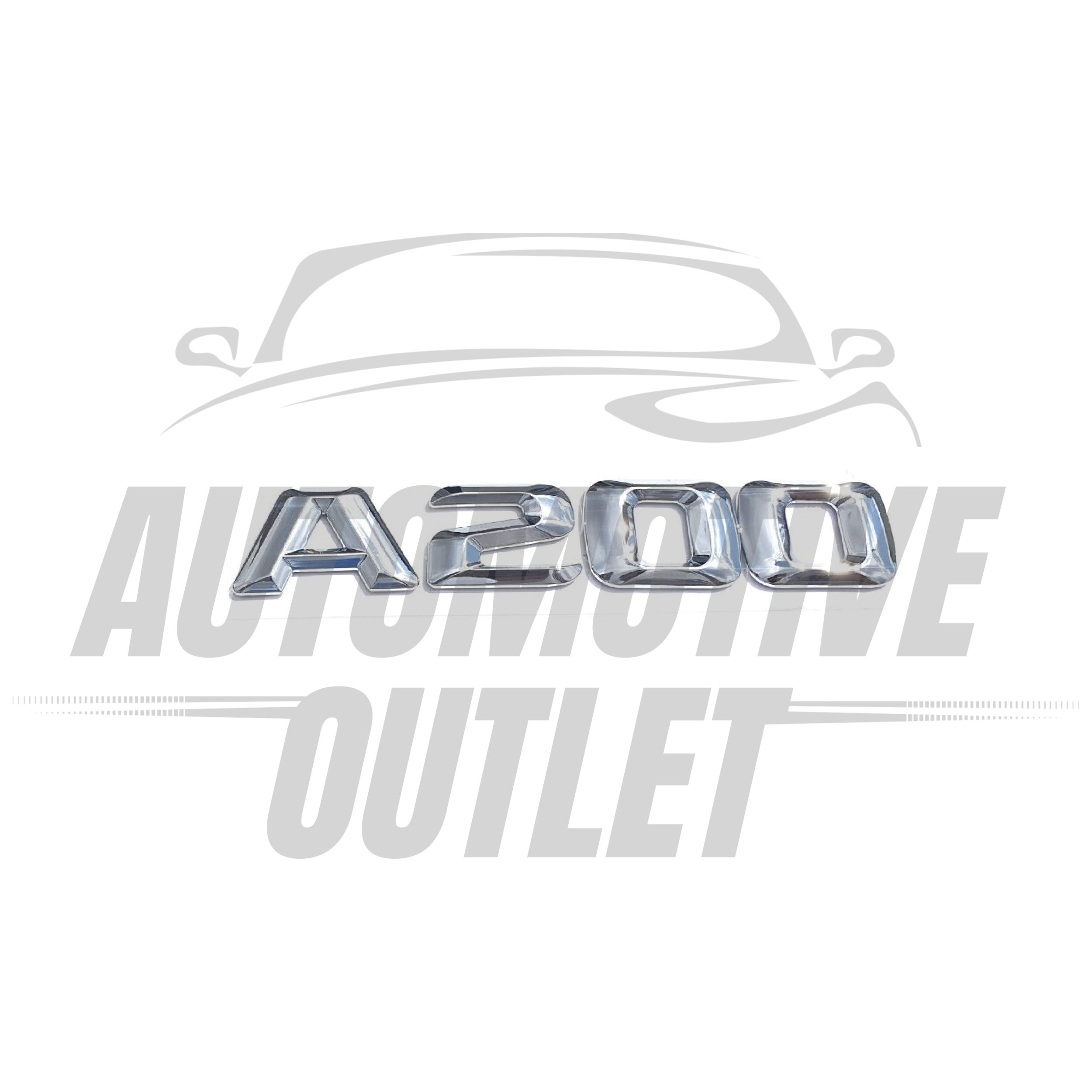A200-CH Lettering Rear Boot Lid Trunk Badge Emblem For Mercedes-Benz A-Class, Chrome 2