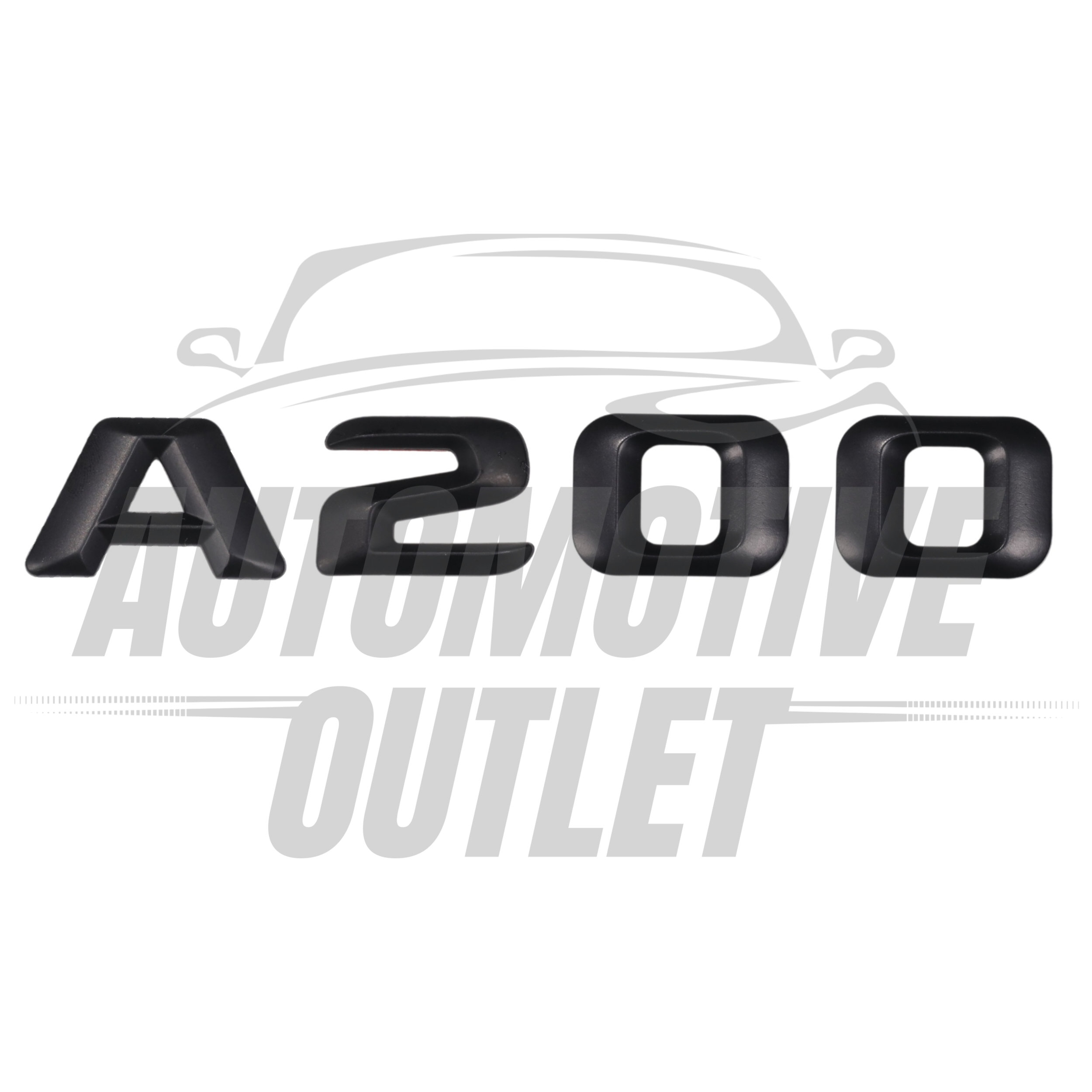 A200-MB Lettering Rear Boot Lid Trunk Badge Emblem For Mercedes-Benz A-Class, Matt Black 2