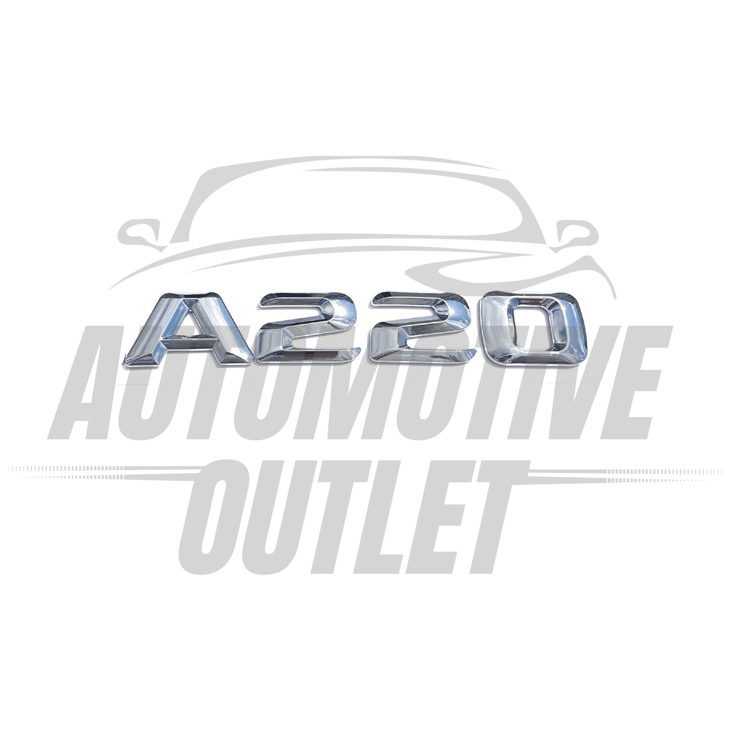 A220-CH Lettering Rear Boot Lid Trunk Badge Emblem For Mercedes-Benz A-Class, Chrome 2