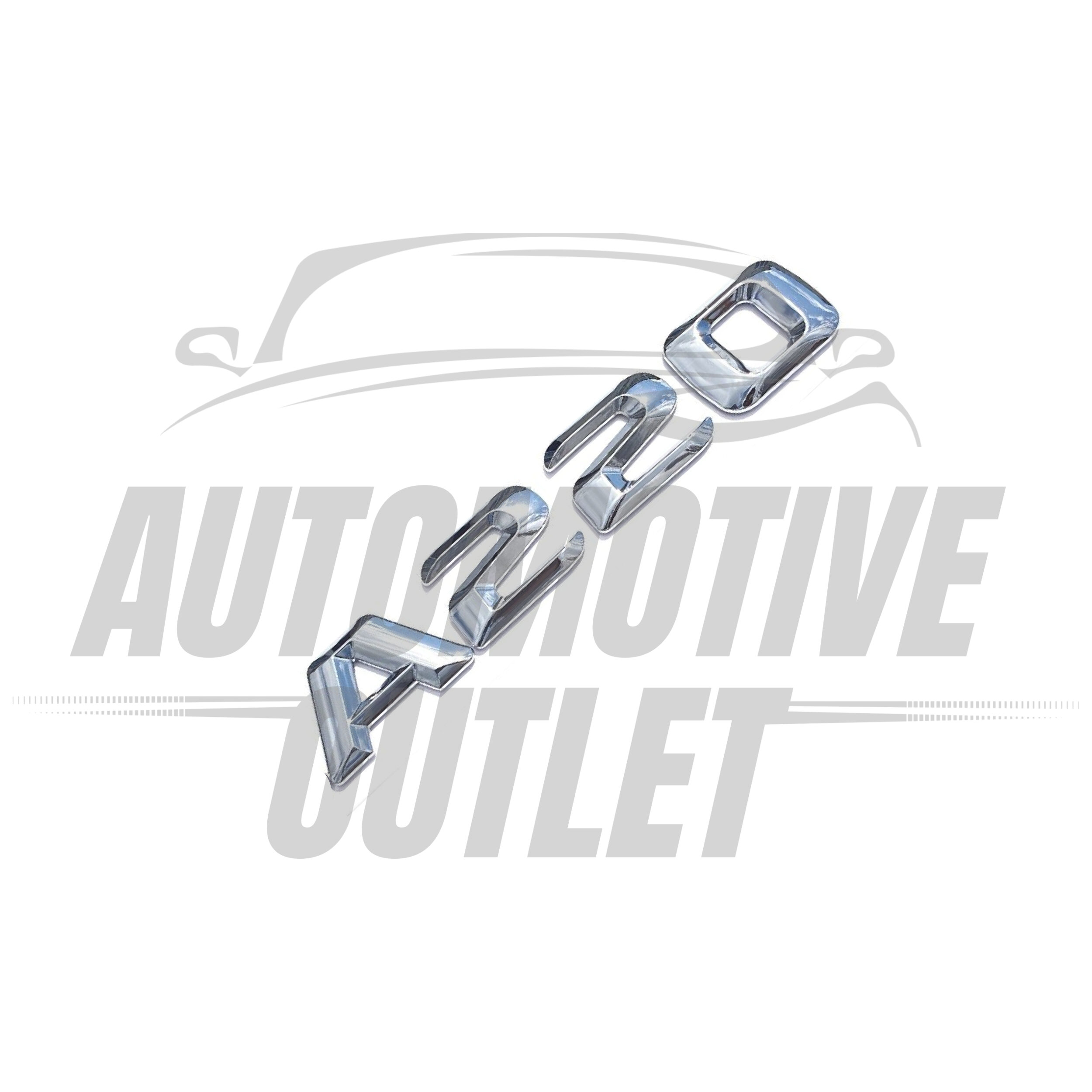 A220-CH Lettering Rear Boot Lid Trunk Badge Emblem For Mercedes-Benz A-Class, Chrome 3