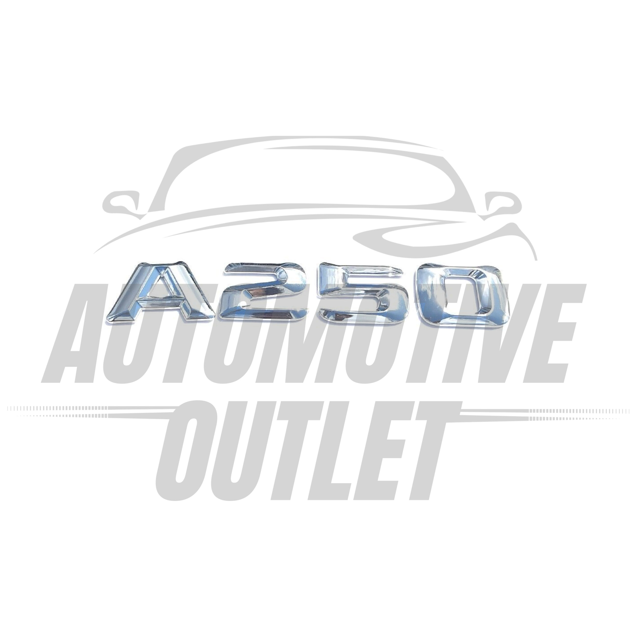 A250-CH Lettering Rear Boot Lid Trunk Badge Emblem For Mercedes-Benz A-Class, Chrome 2