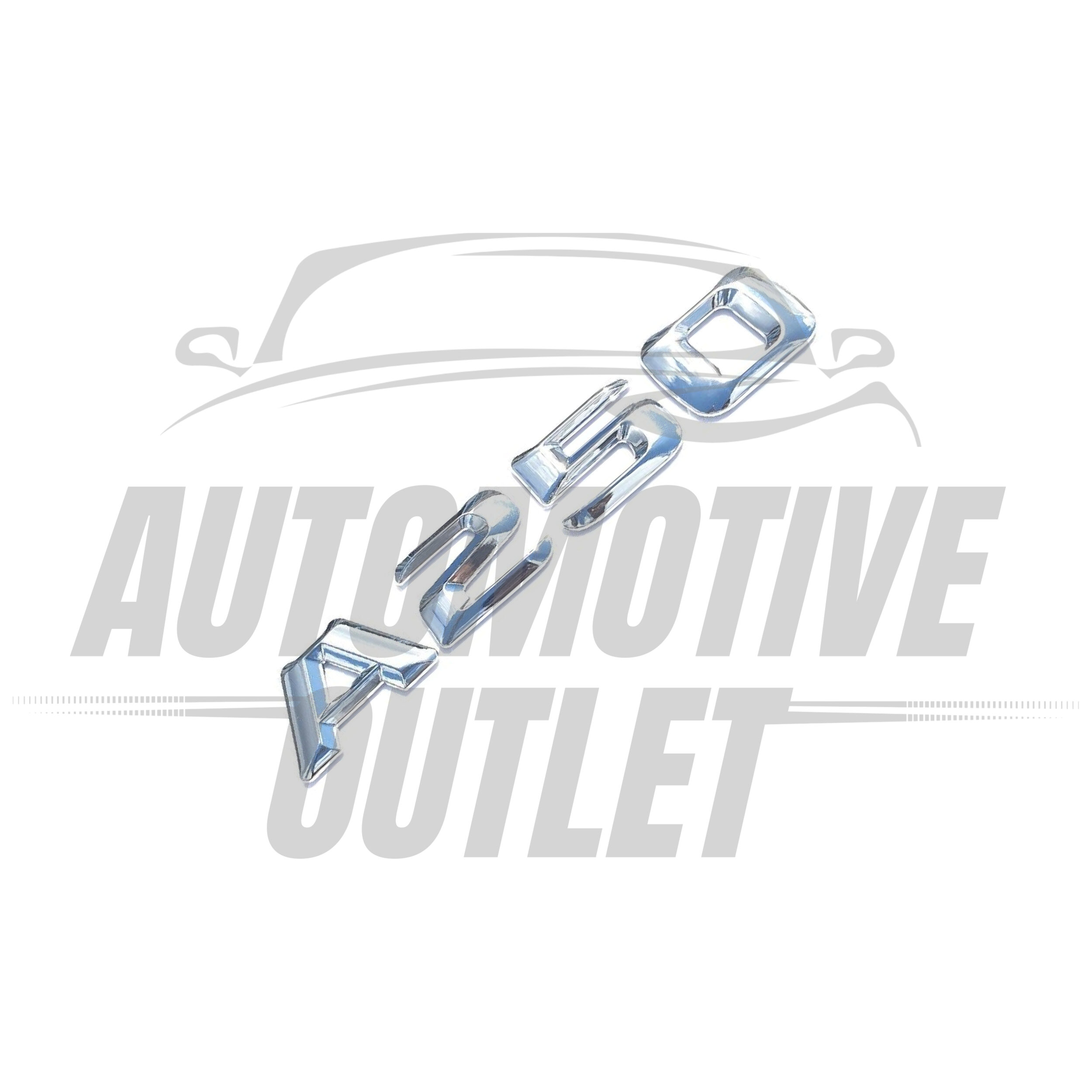 A250-CH Lettering Rear Boot Lid Trunk Badge Emblem For Mercedes-Benz A-Class, Chrome 3