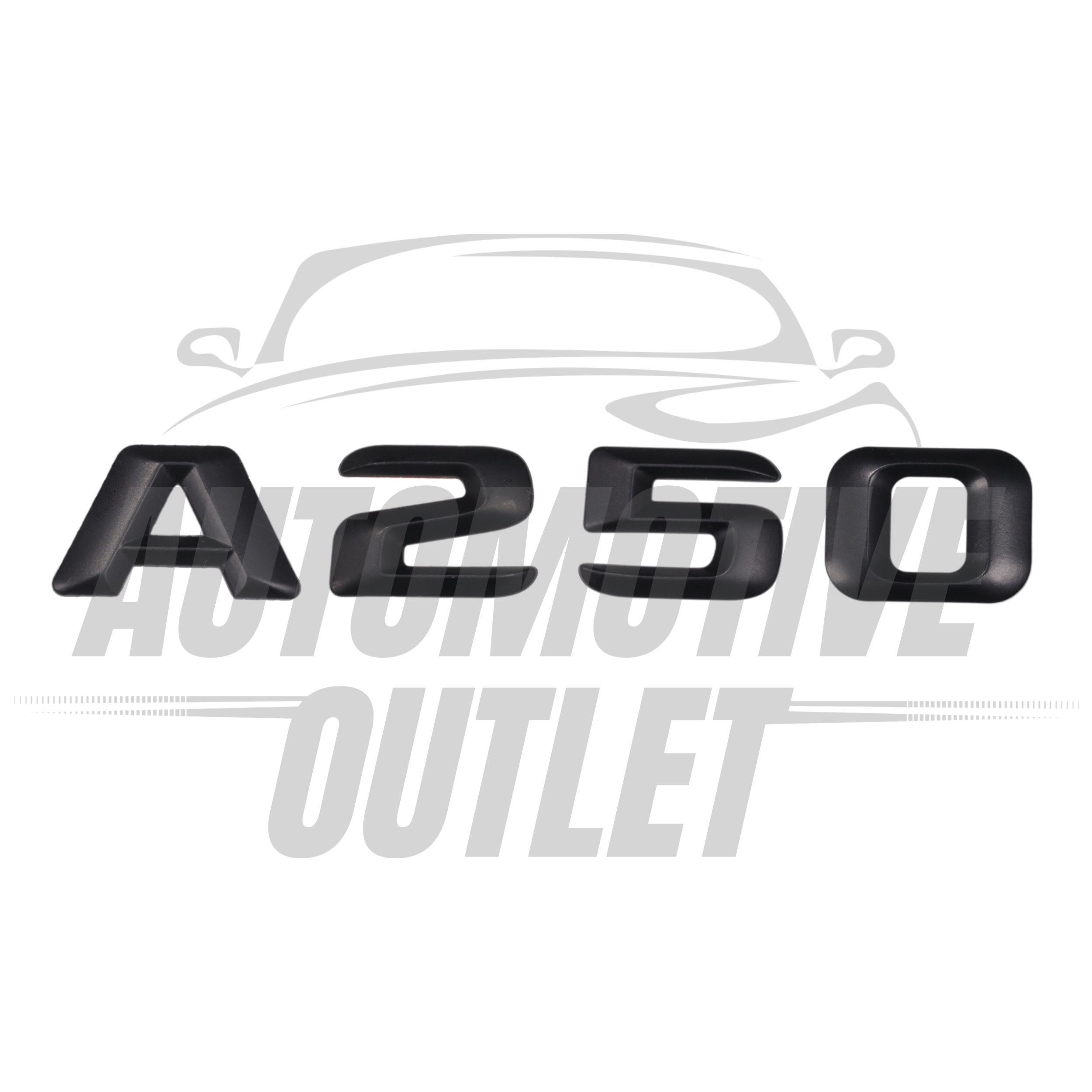 A250-MB Lettering Rear Boot Lid Trunk Badge Emblem For Mercedes-Benz A-Class, Matt Black 2