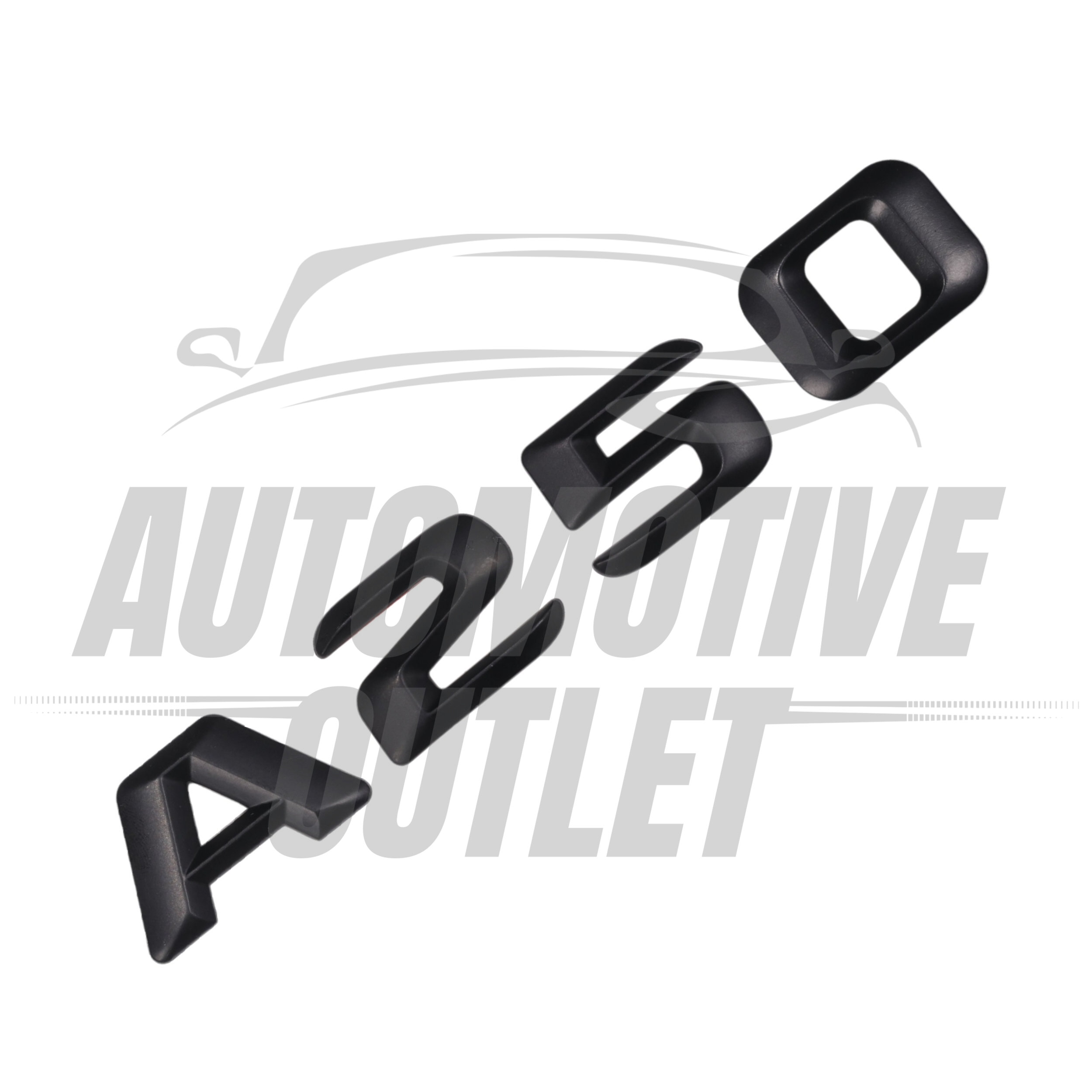 A250-MB Lettering Rear Boot Lid Trunk Badge Emblem For Mercedes-Benz A-Class, Matt Black 3