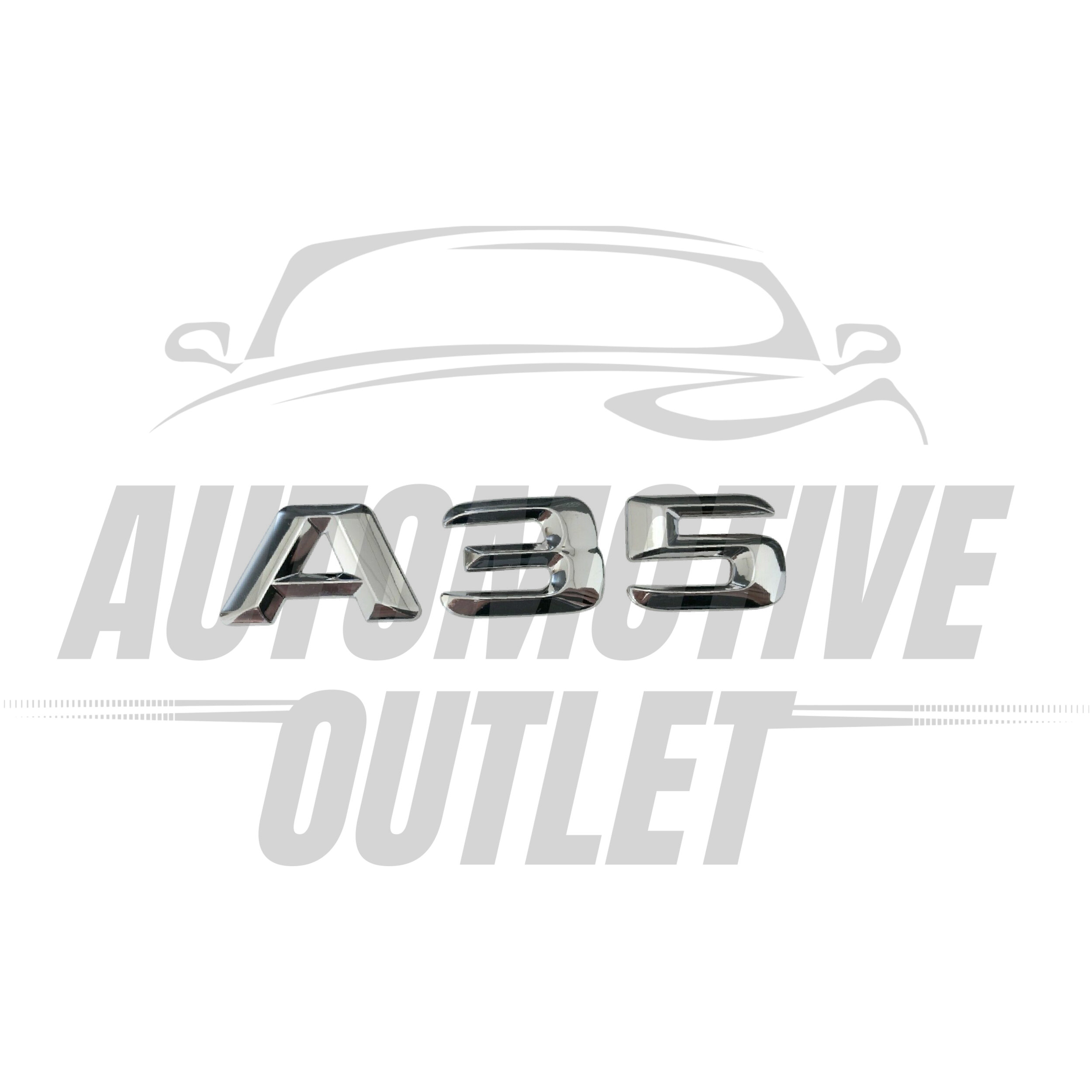 A35-CH Lettering Rear Boot Lid Trunk Badge Emblem For Mercedes-Benz A-Class, Chrome 2