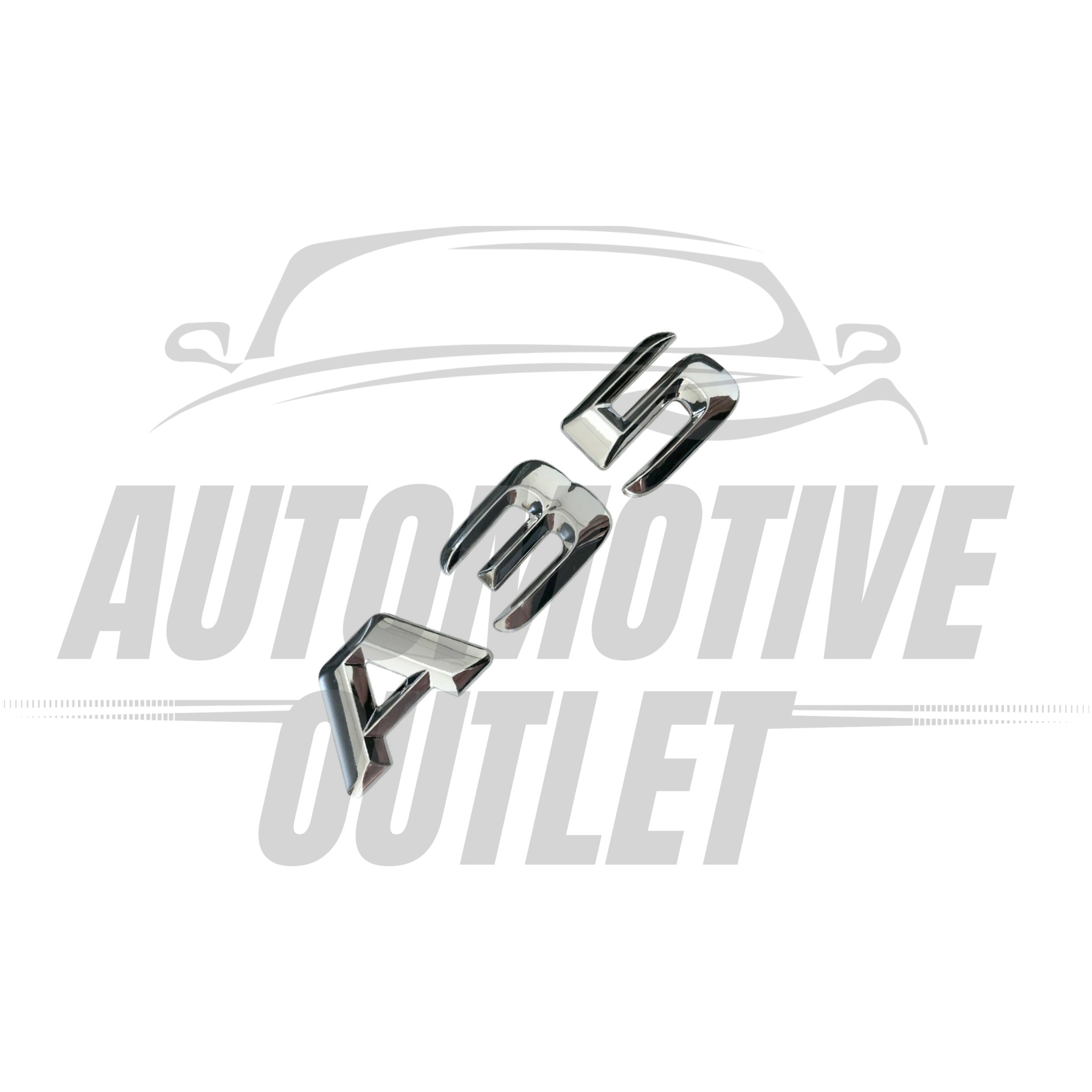 A35-CH Lettering Rear Boot Lid Trunk Badge Emblem For Mercedes-Benz A-Class, Chrome 3