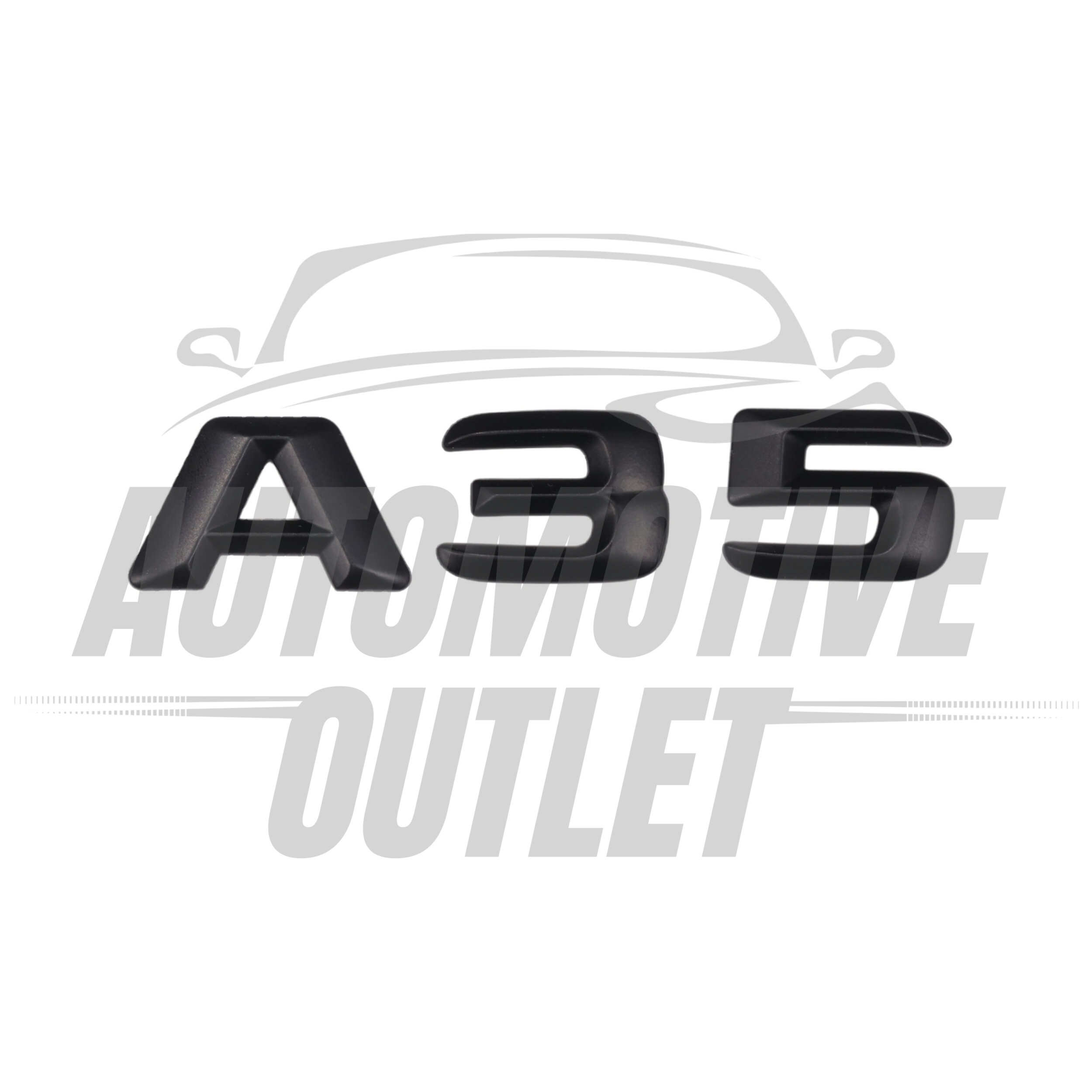 A35-MB Lettering Rear Boot Lid Trunk Badge Emblem For Mercedes-Benz A-Class, Matt Black 2