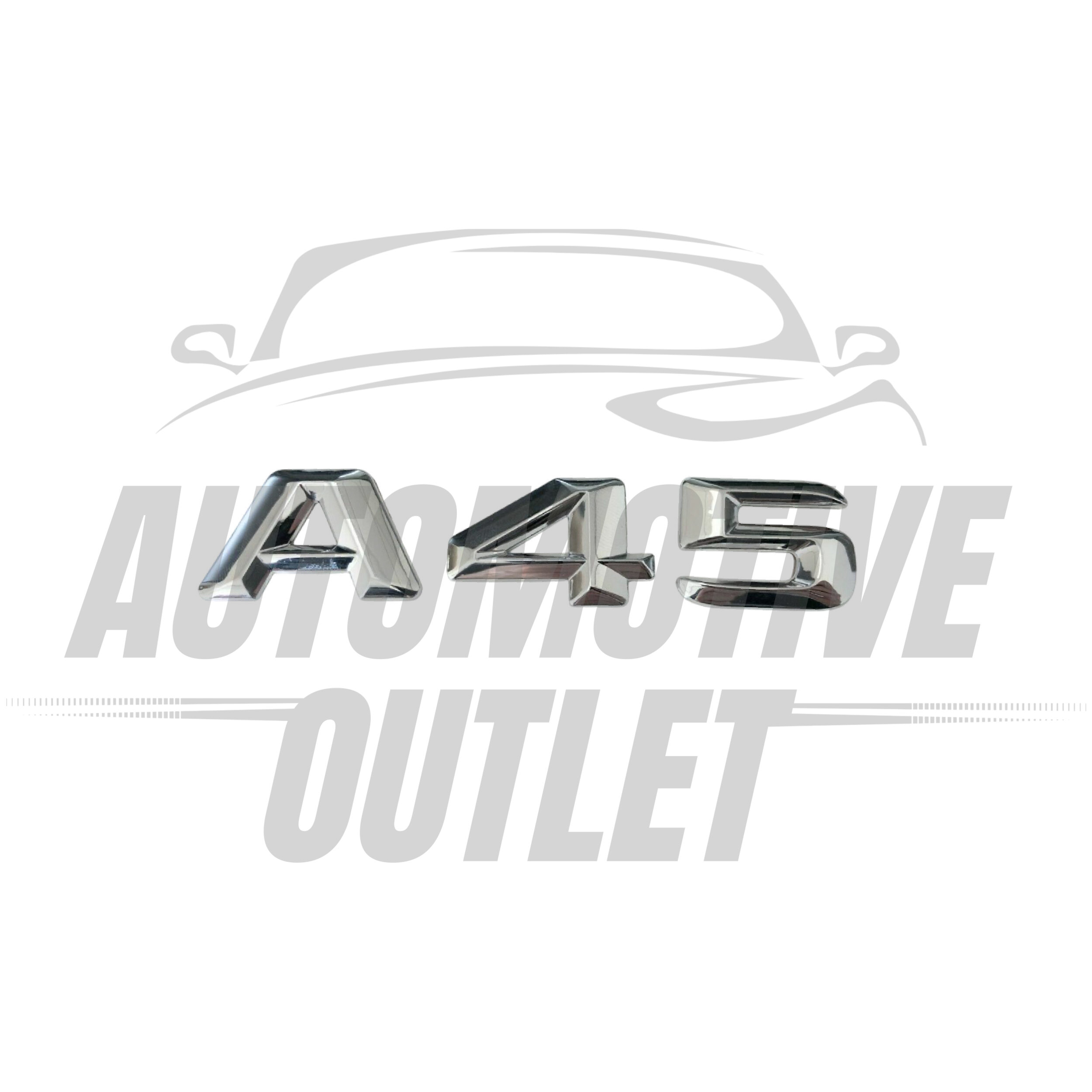 A45-CH Lettering Rear Boot Lid Trunk Badge Emblem For Mercedes-Benz A-Class, Chrome 2