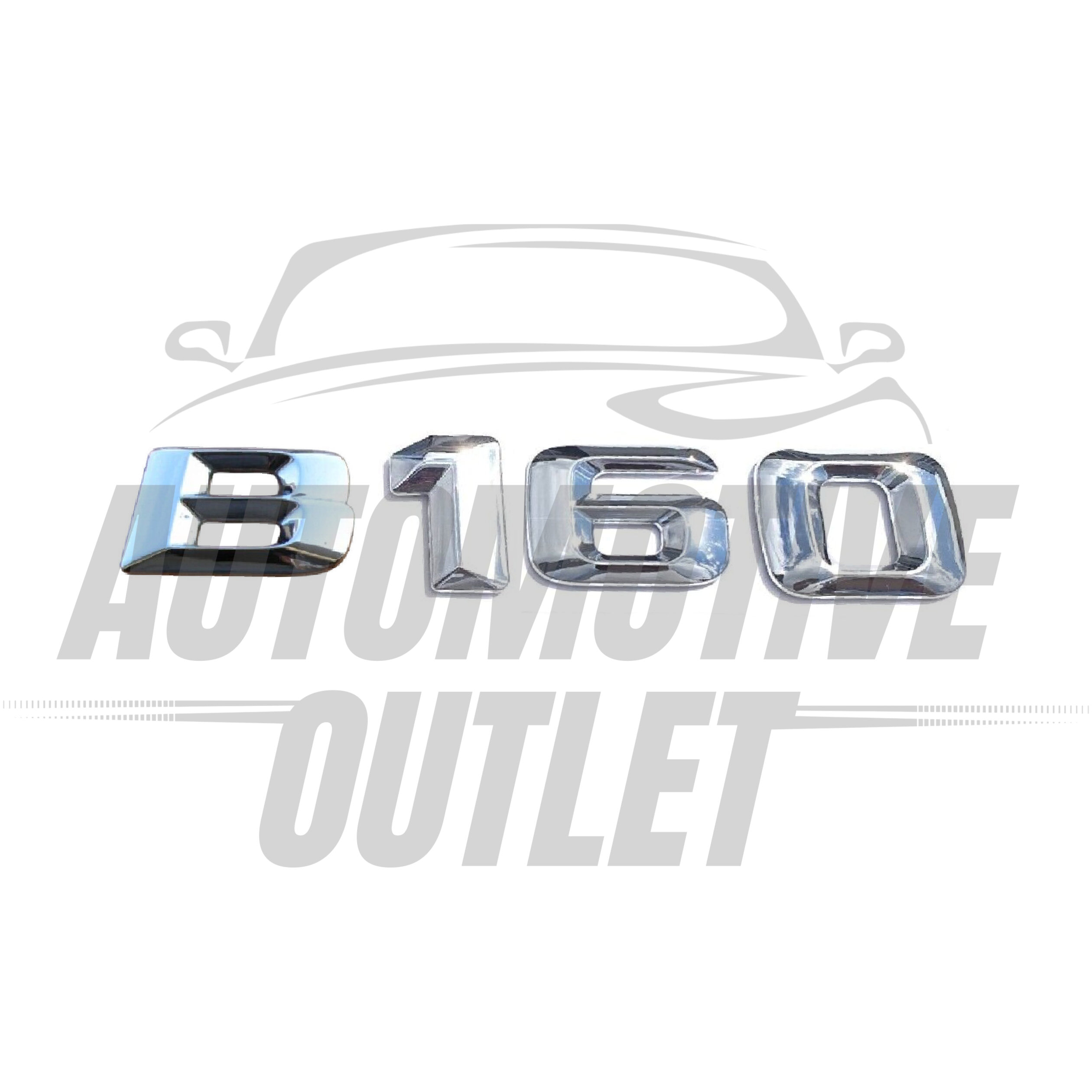 B160-CH Lettering Rear Boot Lid Trunk Badge Emblem For Mercedes-Benz B-Class, Chrome 2