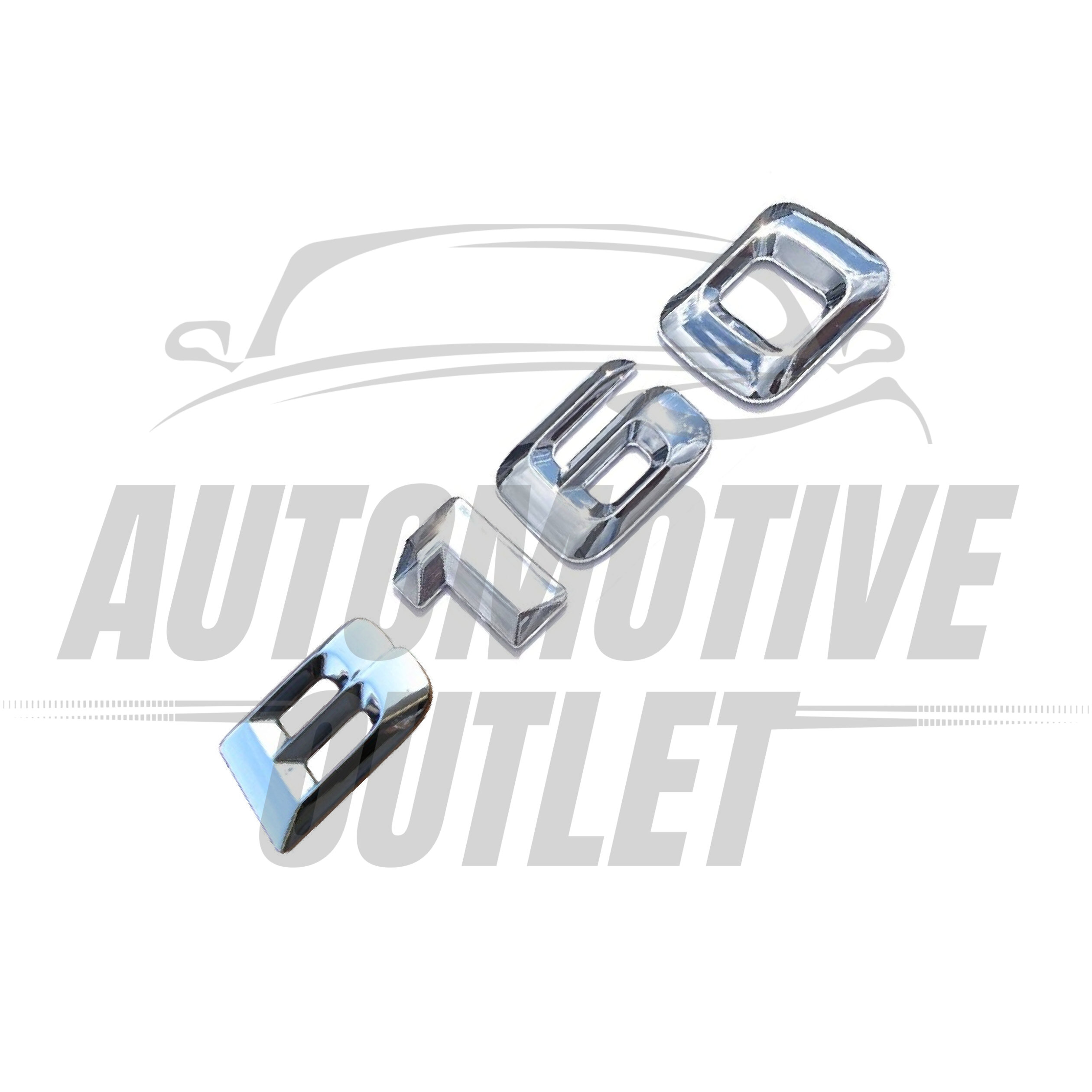 B160-CH Lettering Rear Boot Lid Trunk Badge Emblem For Mercedes-Benz B-Class, Chrome 3