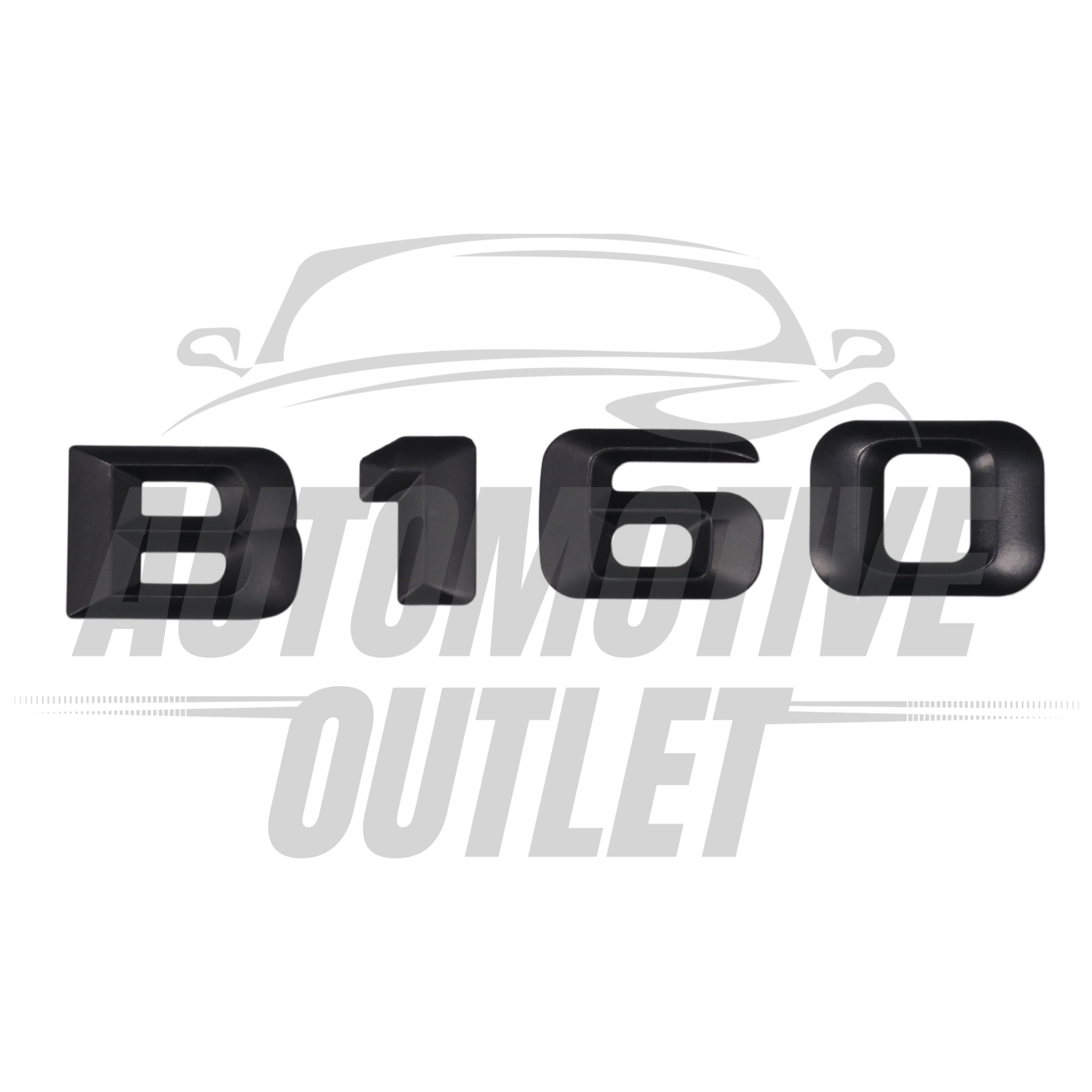 B160-MB Lettering Rear Boot Lid Trunk Badge Emblem For Mercedes-Benz B-Class, Matt Black 2