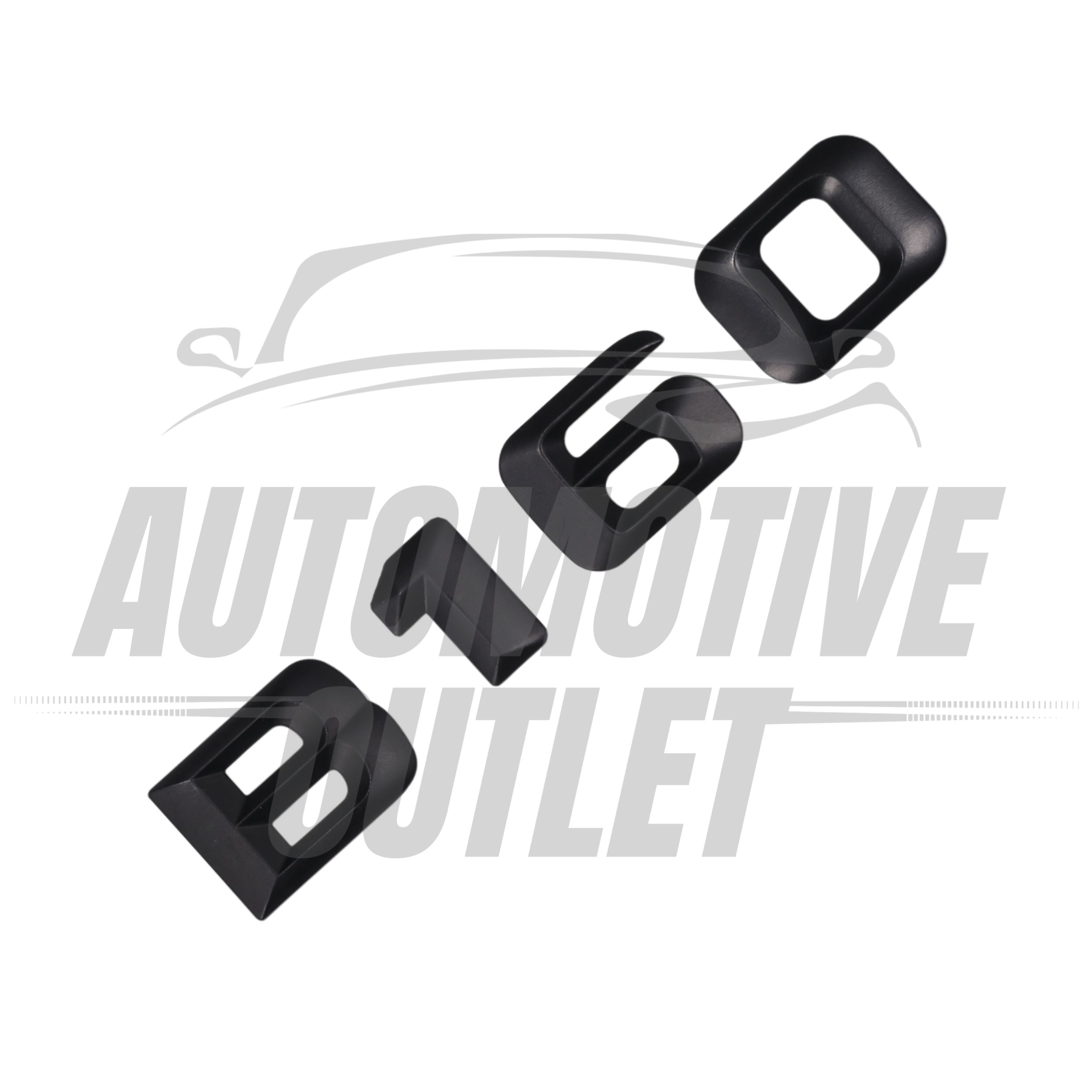 B160-MB Lettering Rear Boot Lid Trunk Badge Emblem For Mercedes-Benz B-Class, Matt Black 3