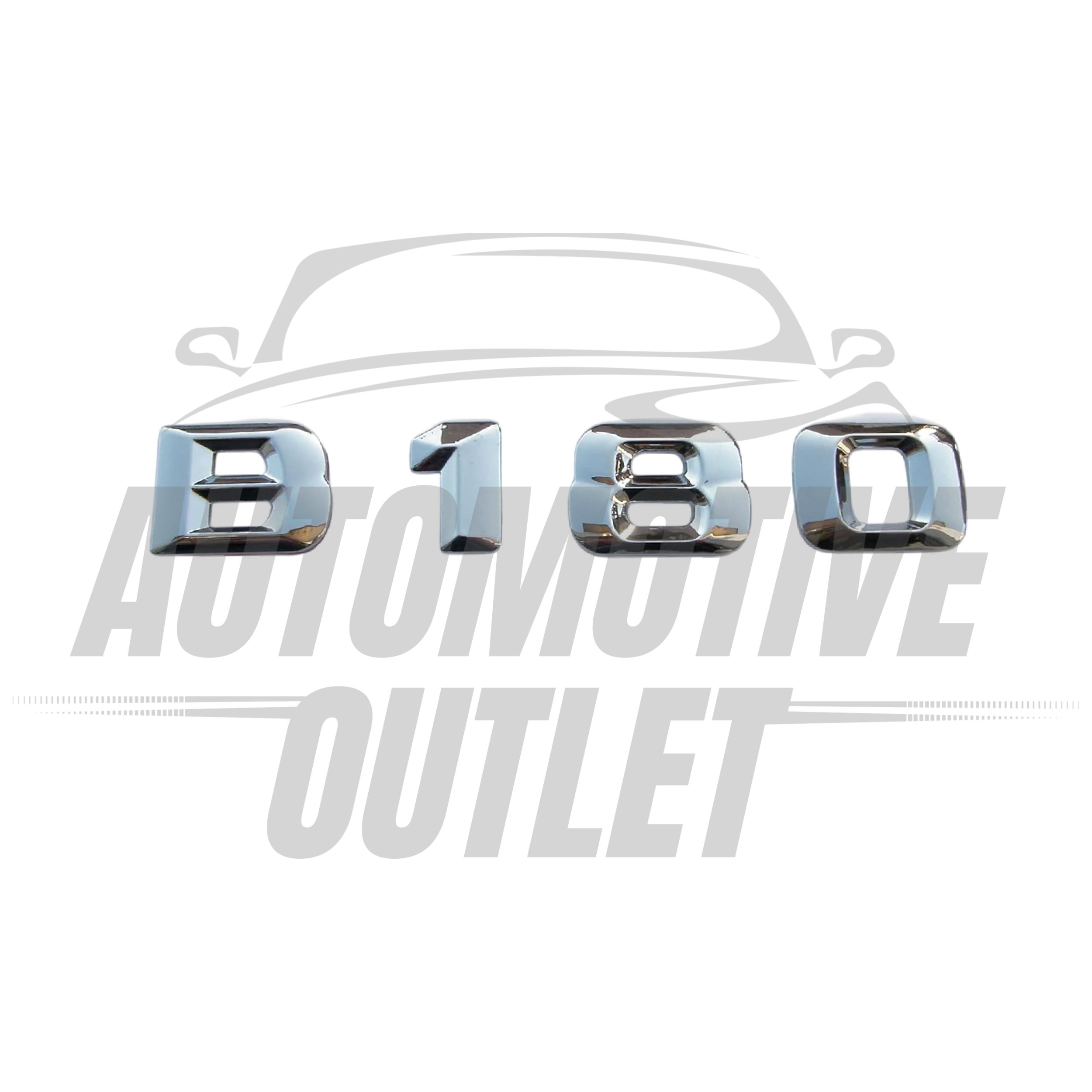 B180-CH Lettering Rear Boot Lid Trunk Badge Emblem For Mercedes-Benz B-Class, Chrome 2