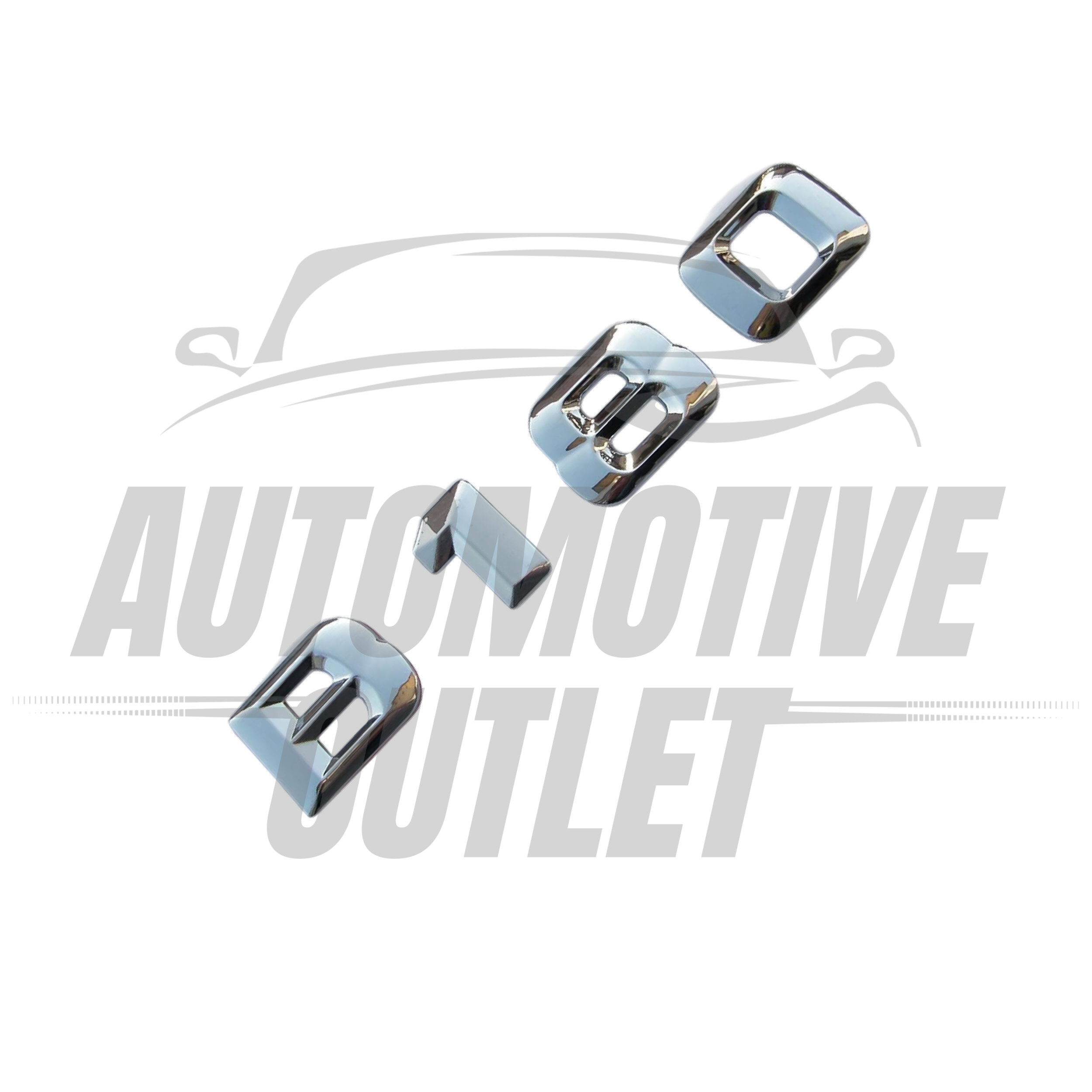 B180-CH Lettering Rear Boot Lid Trunk Badge Emblem For Mercedes-Benz B-Class, Chrome 3
