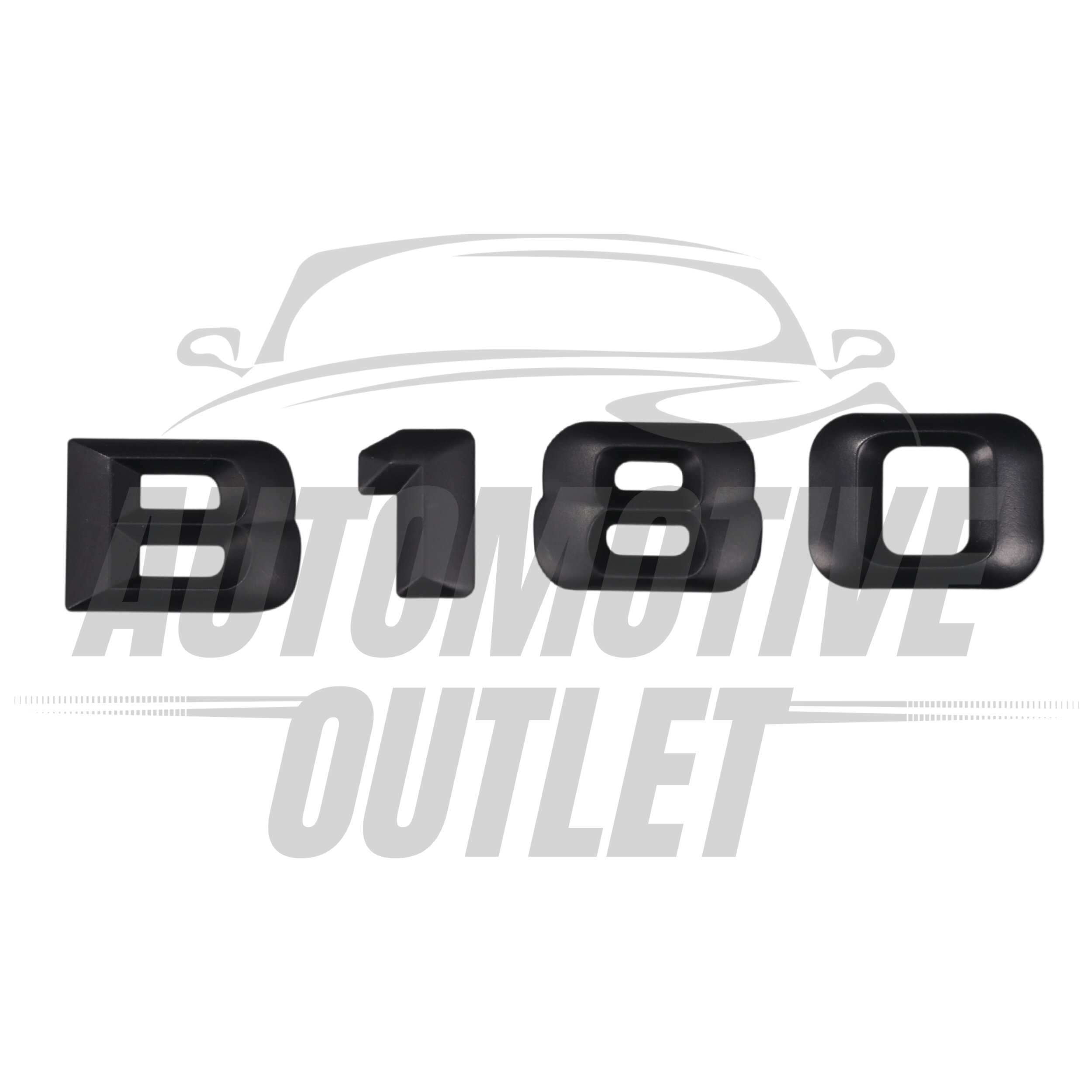 B180-MB Lettering Rear Boot Lid Trunk Badge Emblem For Mercedes-Benz B-Class, Matt Black 2